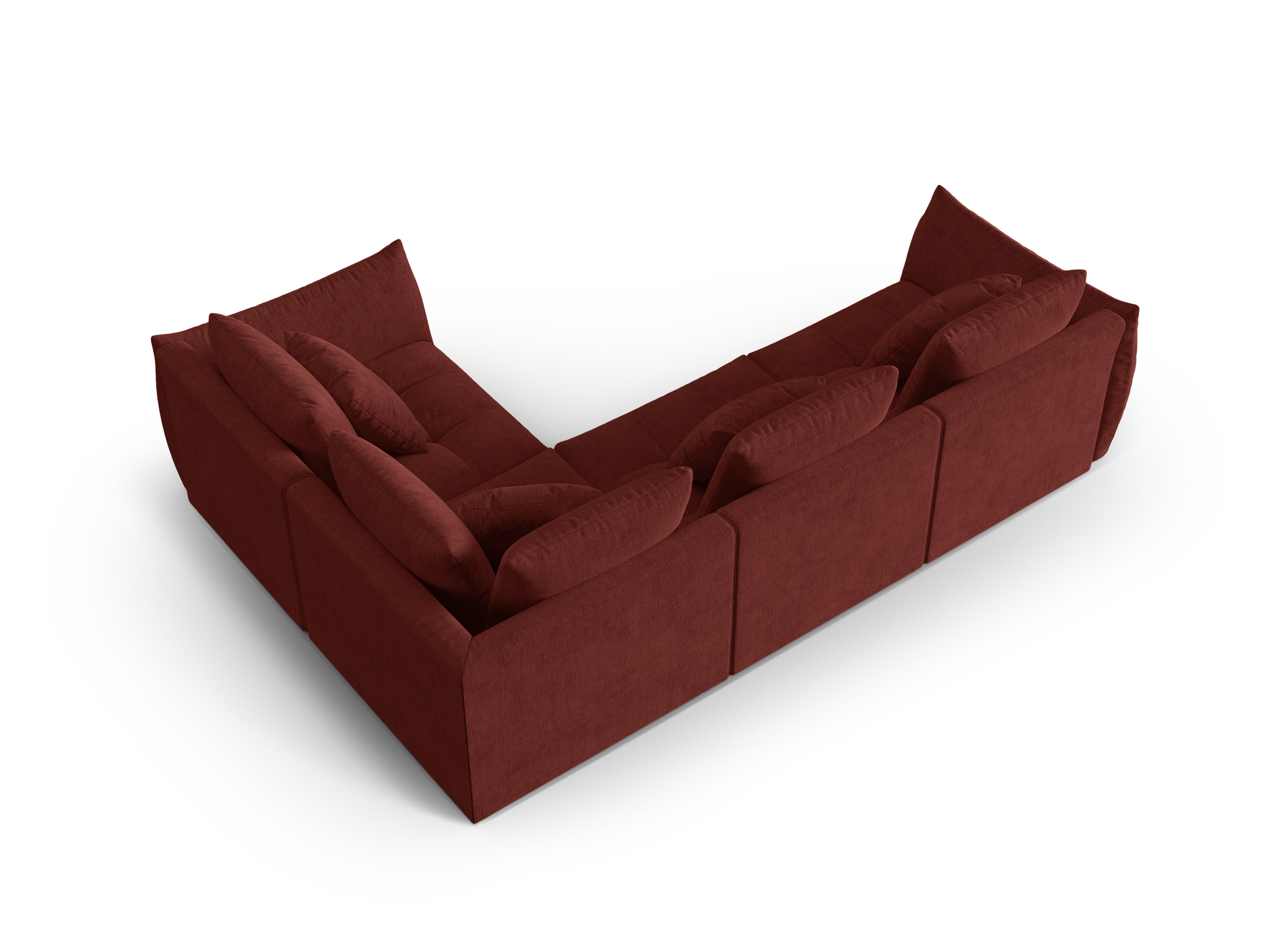 Modular Right Corner Sofa, "Bloom", 3 Seats, Red, 316x216x95
Made in Europe