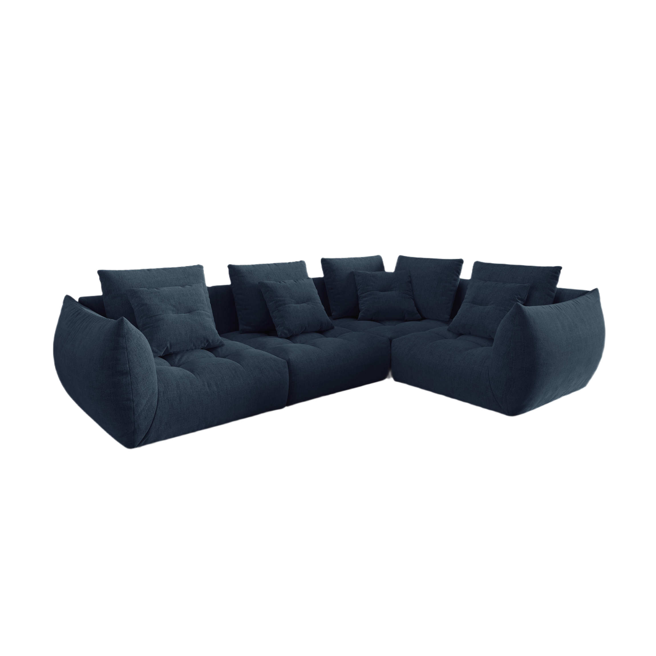 Modular Right Corner Sofa, "Bloom", 3 Seats, Dark Blue, 316x216x95
Made in Europe