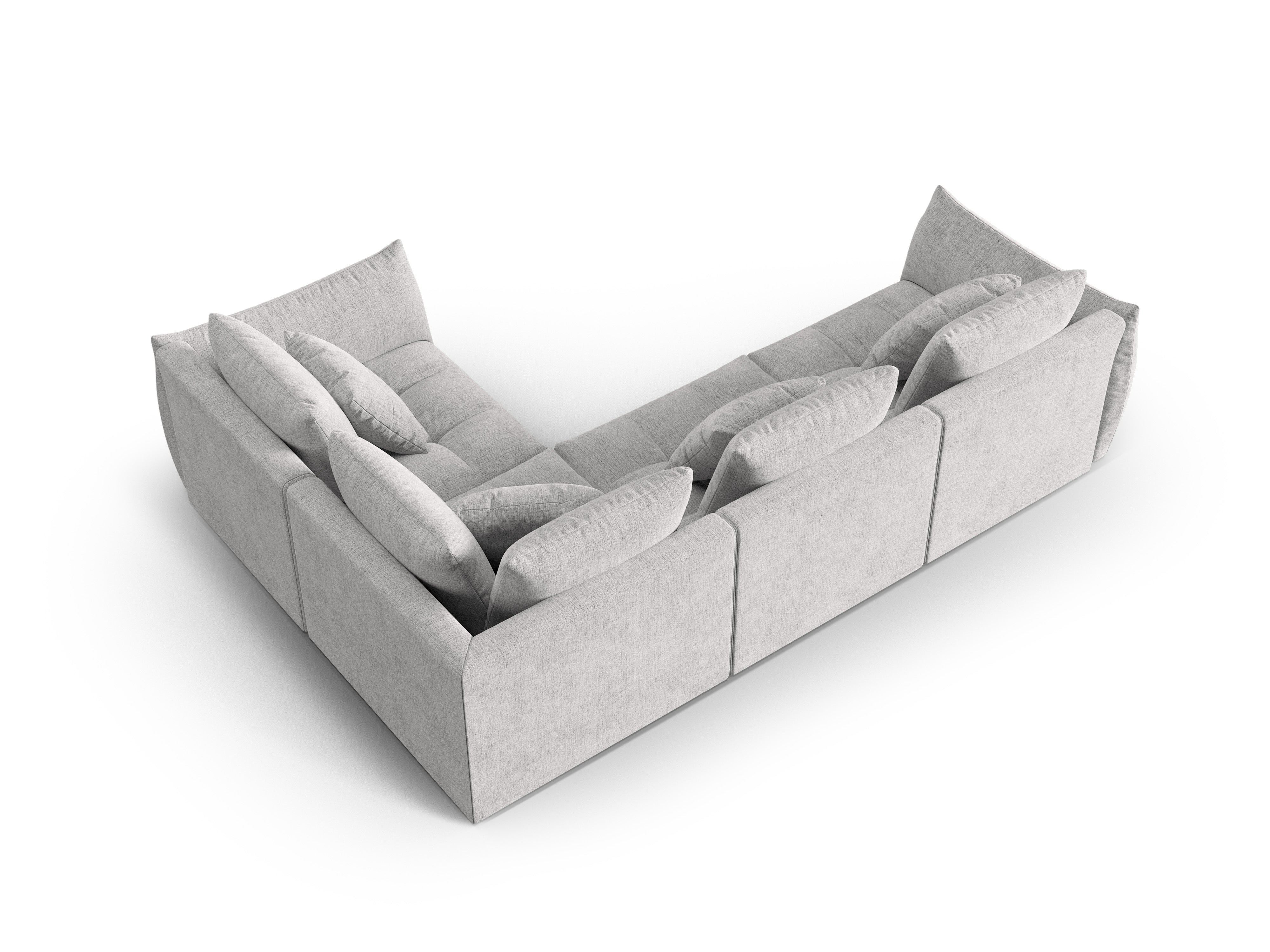 Modularer rechter Ecksofa, "Bloom", 3 Sitze, Silber, 316x216x95
In Europa gemacht
