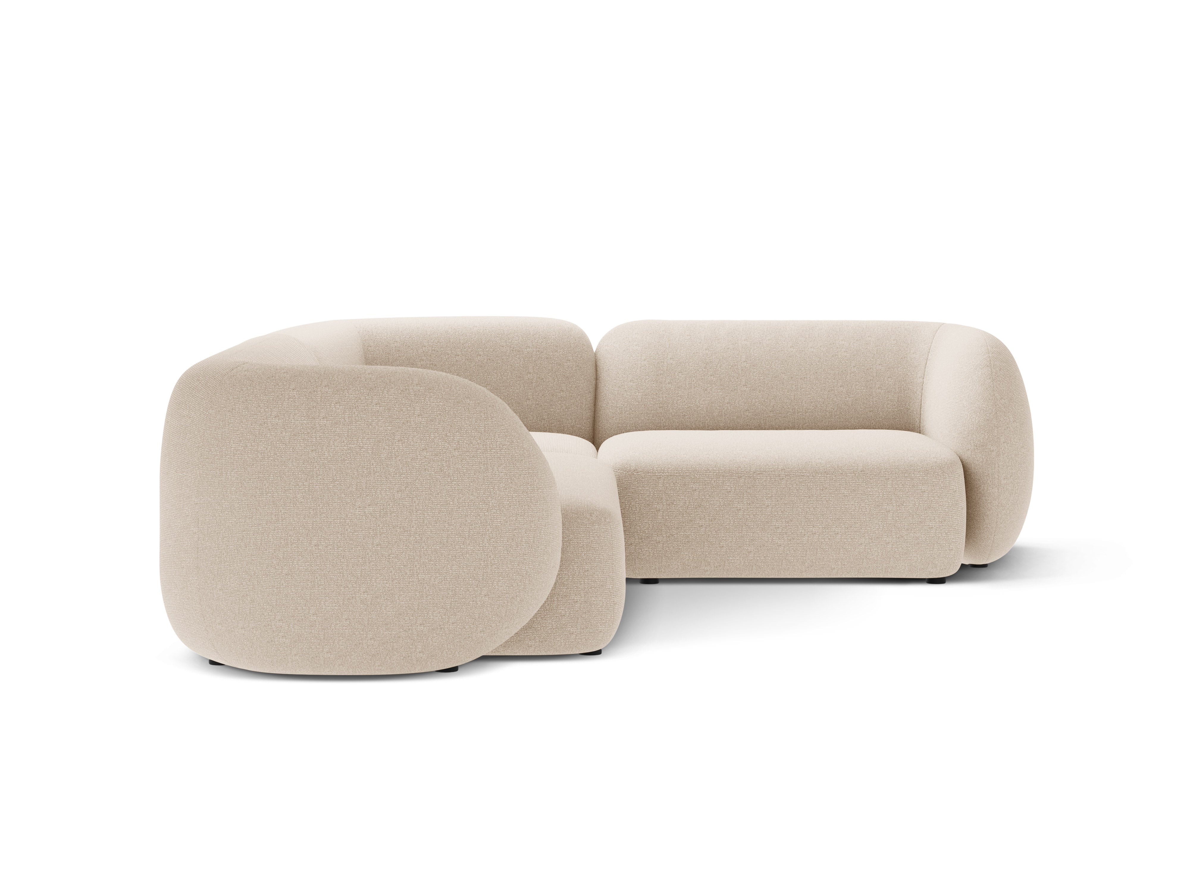 Right-facing corner sofa for 4 people KATE light beige mélange