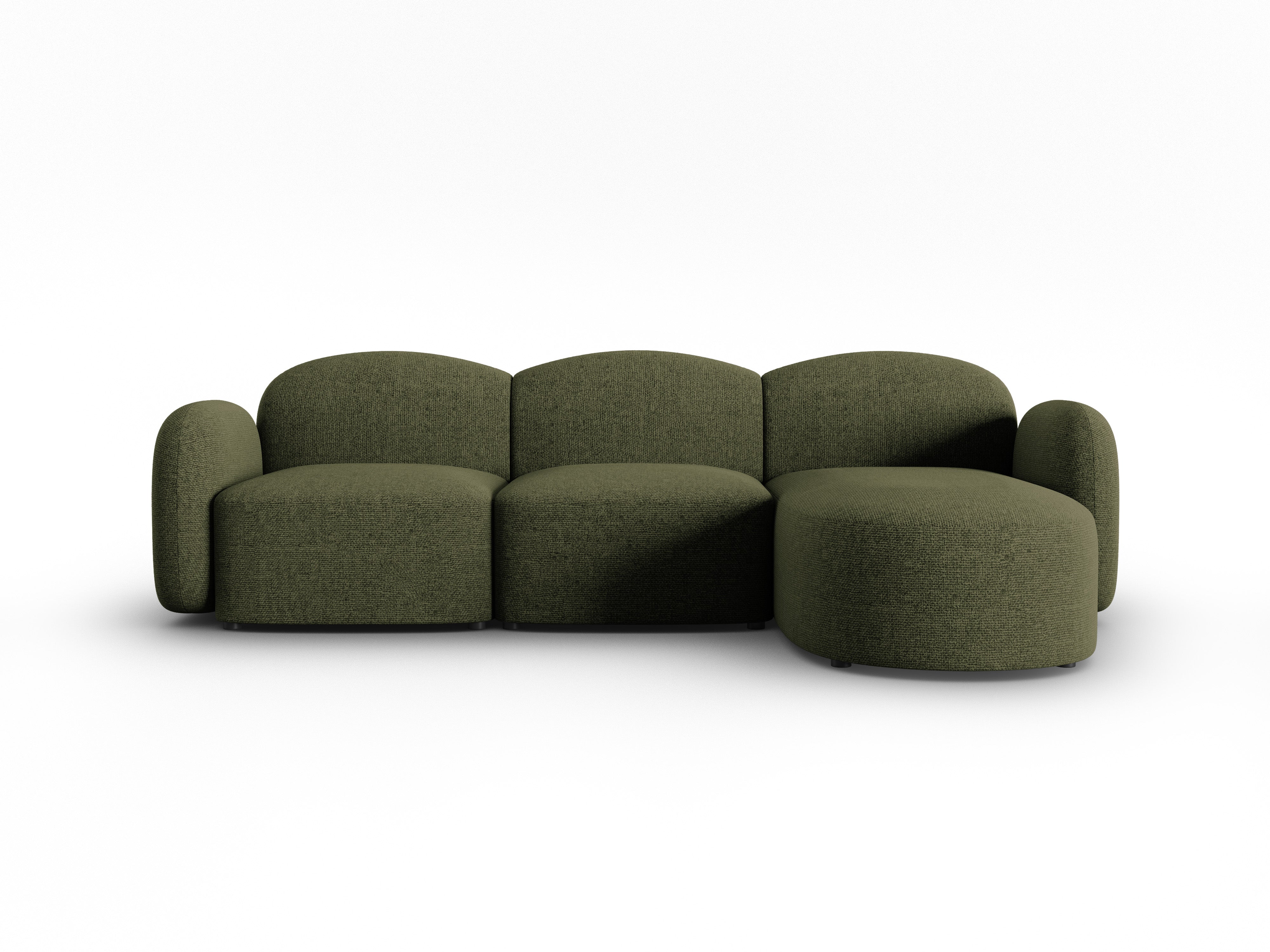 Narożnik prawostronny 5-osobowy BLAIR szenil zielony melanż Micadoni Eye on Design