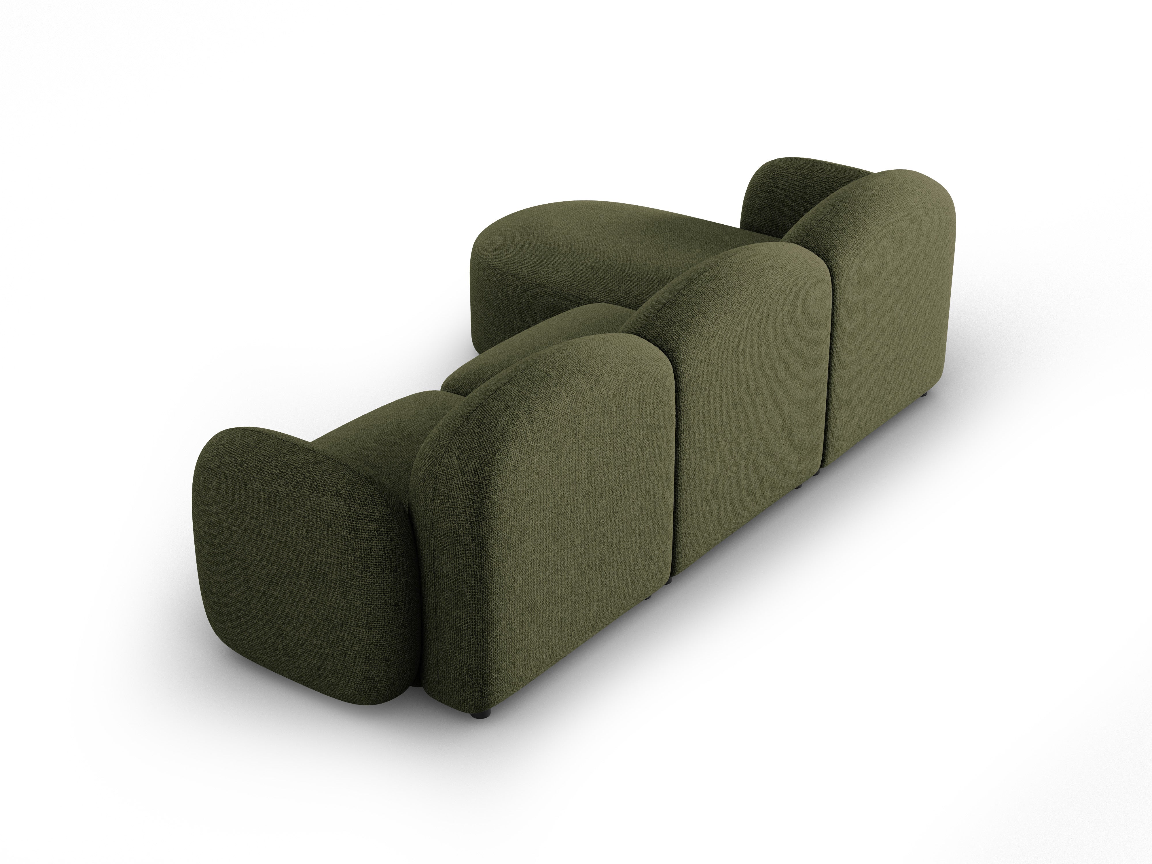 Narożnik prawostronny 5-osobowy BLAIR szenil zielony melanż Micadoni Eye on Design