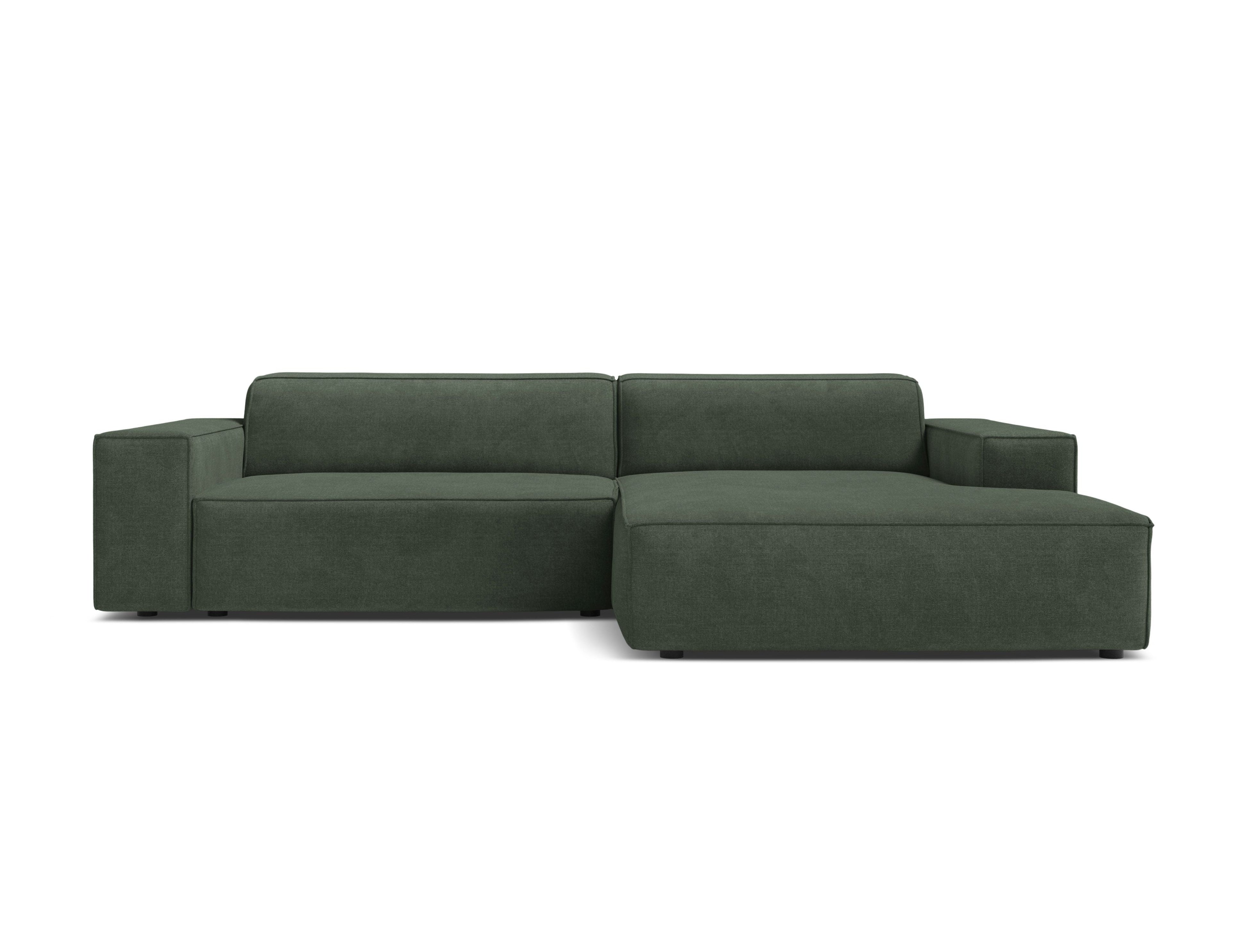 Narożnik prawostronny 3-osobowy JODIE zielony tweed
