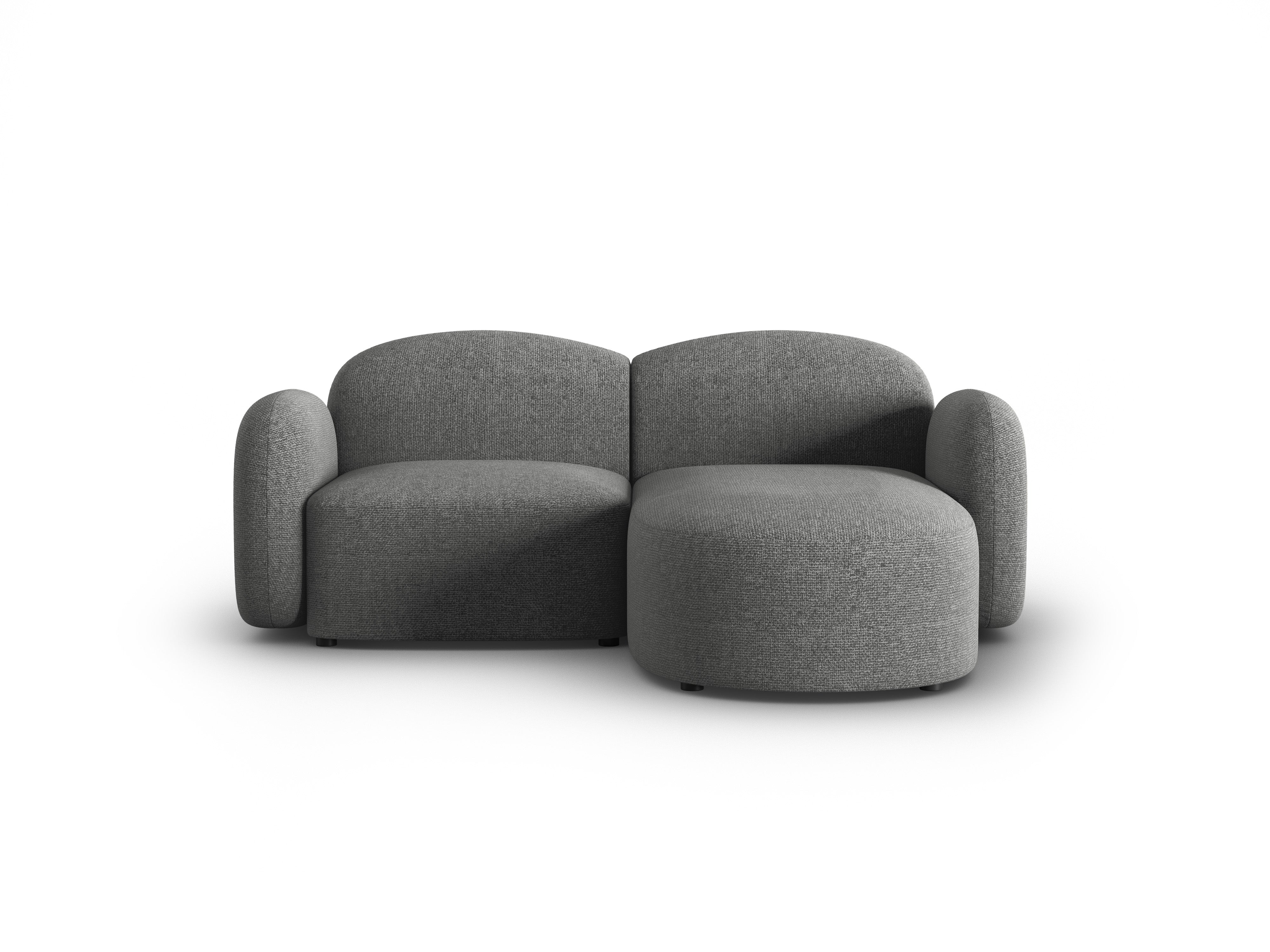 Narożnik prawostronny 3-osobowy BLAIR szenil ciemnoszary melanż Micadoni Eye on Design