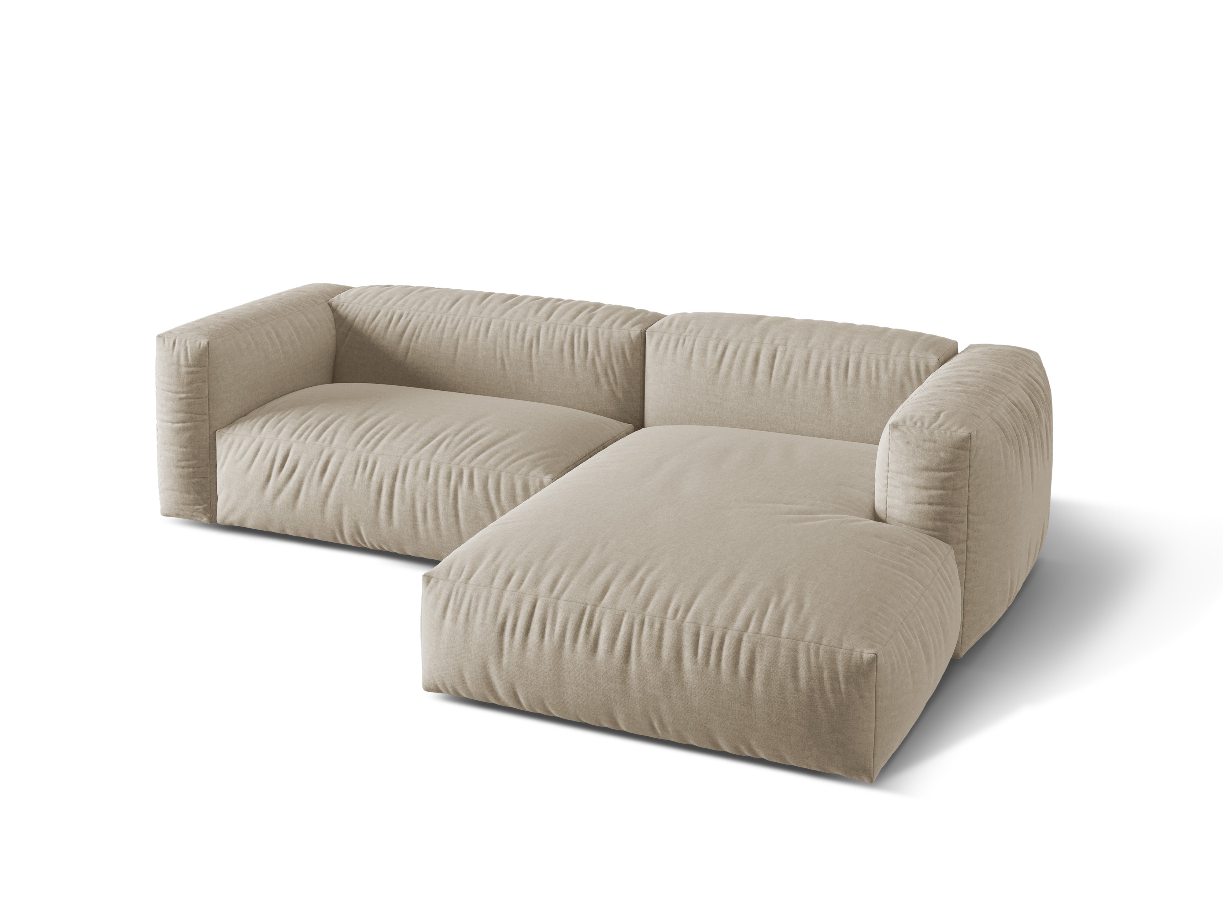 Rechtsseitige Ecke von 2-Personen Martin Light Beige