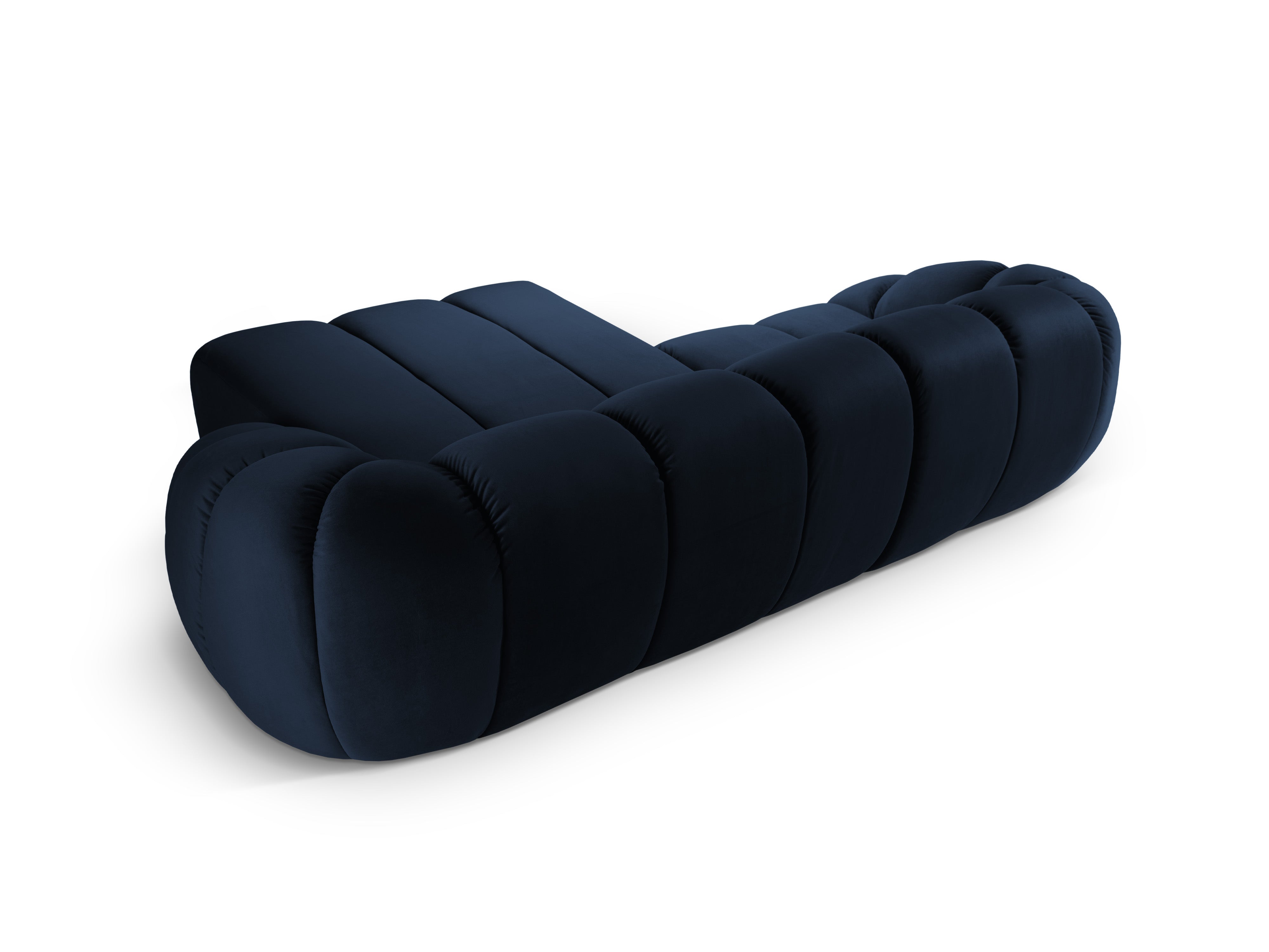 Velvet Right Corner Sofa, "Diana", 3 Seats, Royal Blue, 294x182x72
Made in Europe
