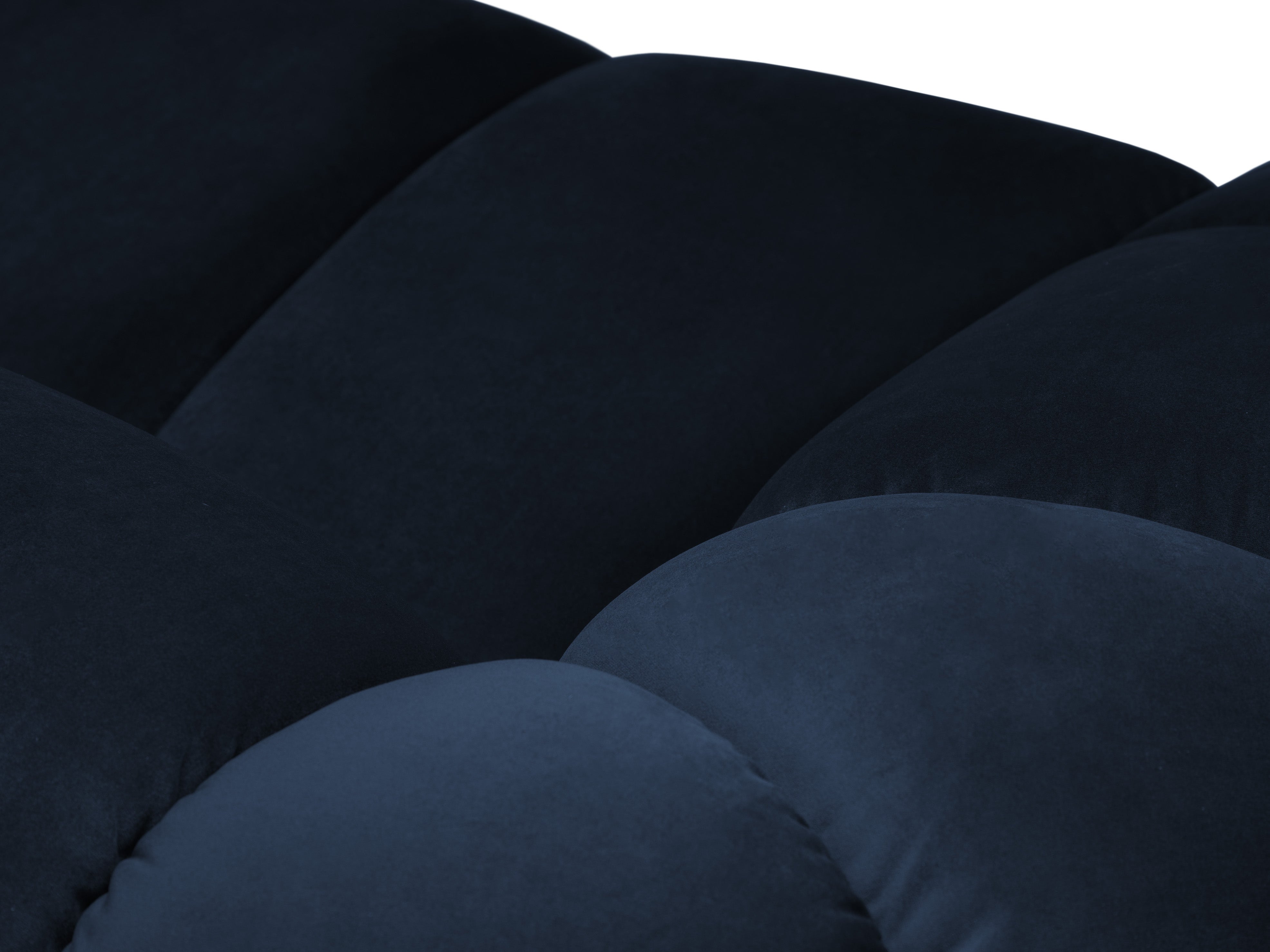 Velvet Right Corner Sofa, "Diana", 3 Seats, Royal Blue, 294x182x72
Made in Europe