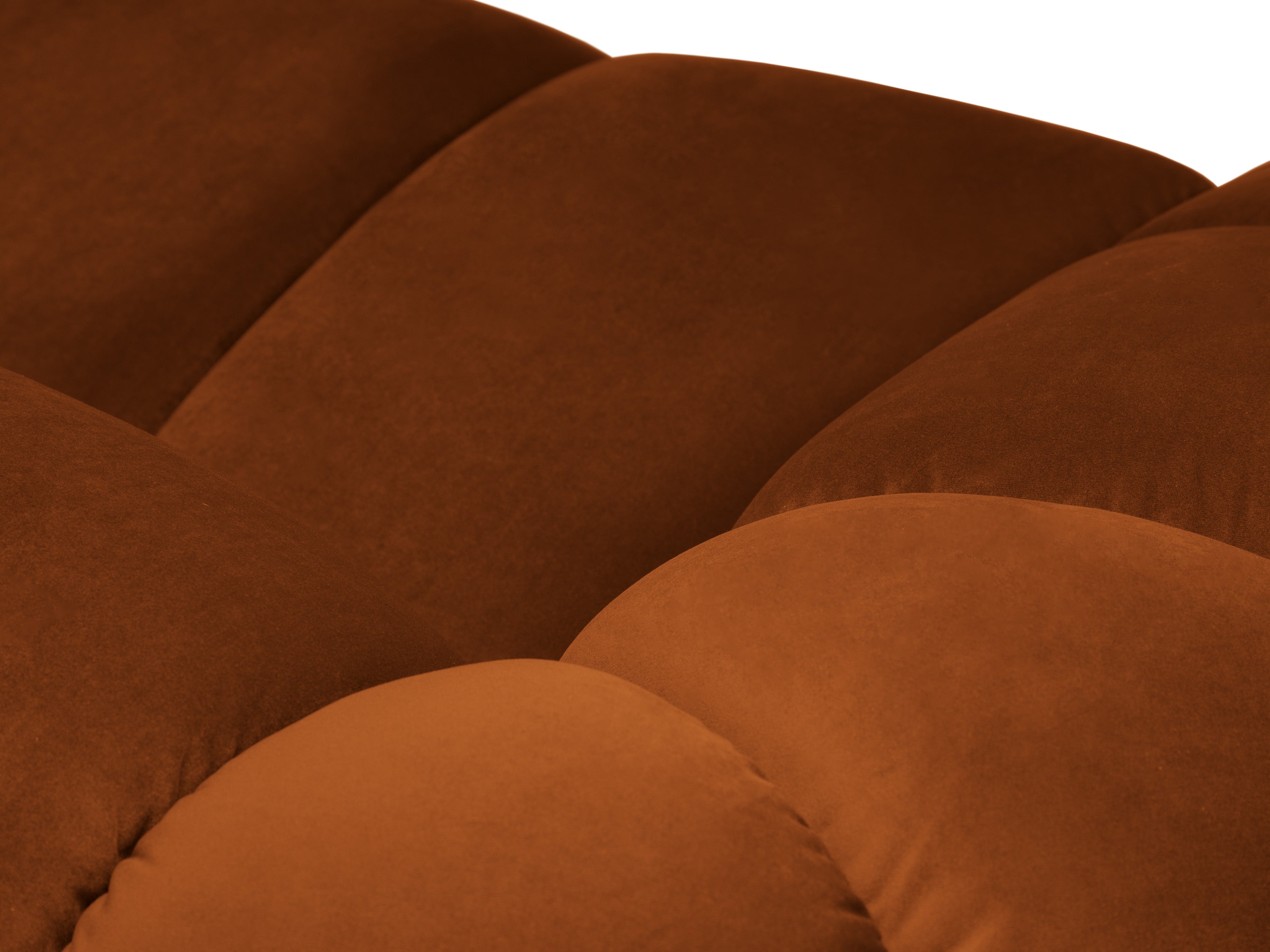 Velvet Right Corner Sofa, "Diana", 3 Seats, Terracotta, 294x182x72
Made in Europe