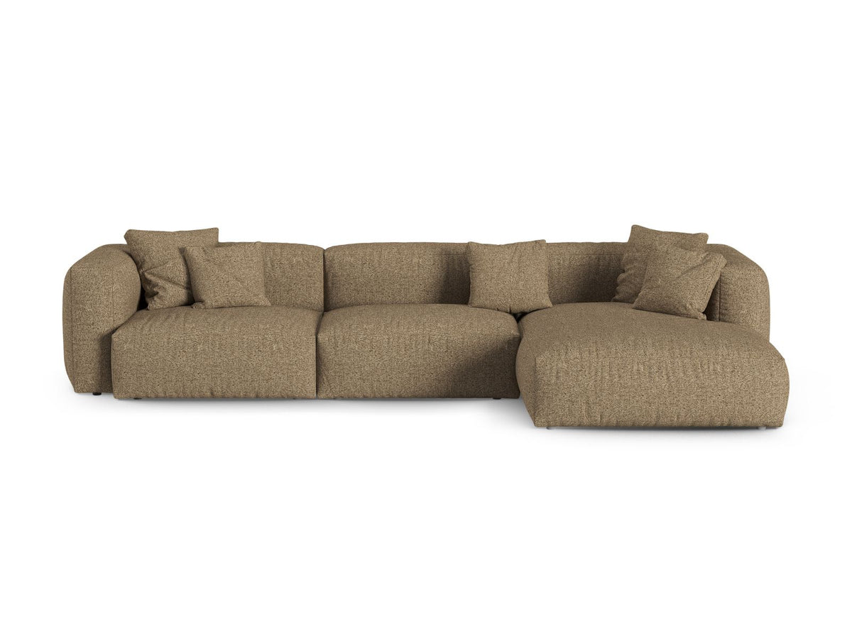 Narożnik prawostronny 3-osobowy XL MARTINA cappuccino boucle – Micadoni