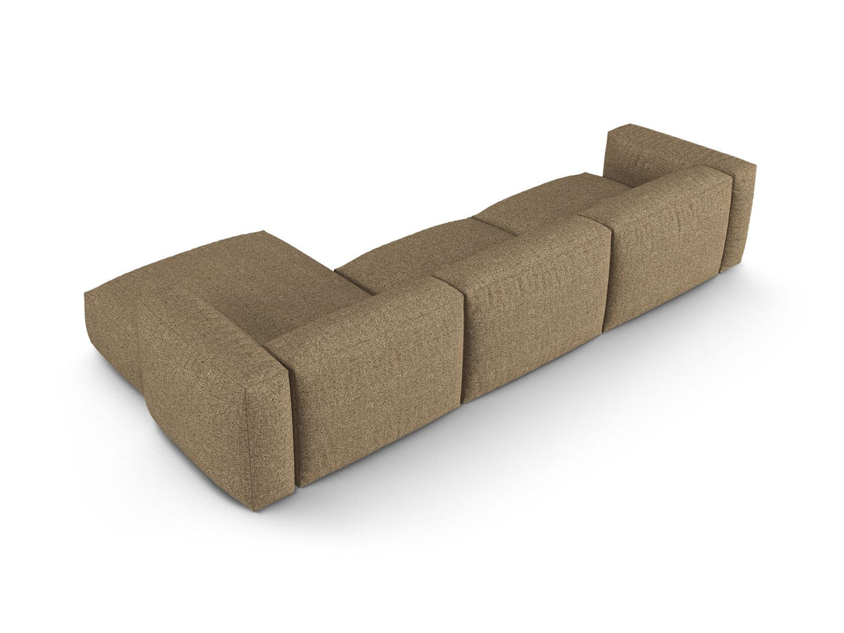 Narożnik prawostronny 3-osobowy XL MARTINA cappuccino boucle – detal tkaniny