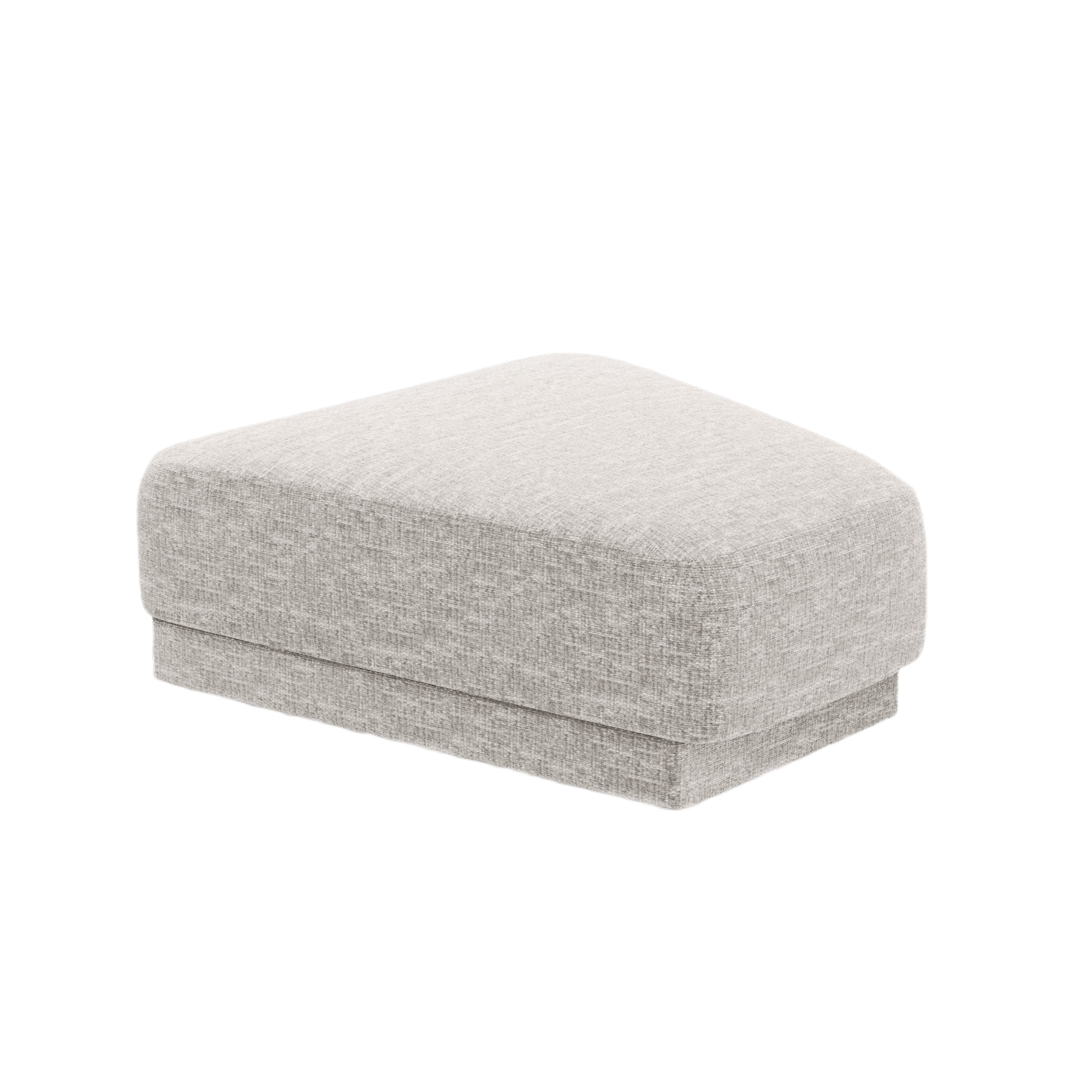 MILEY Gray Chenille Pouf