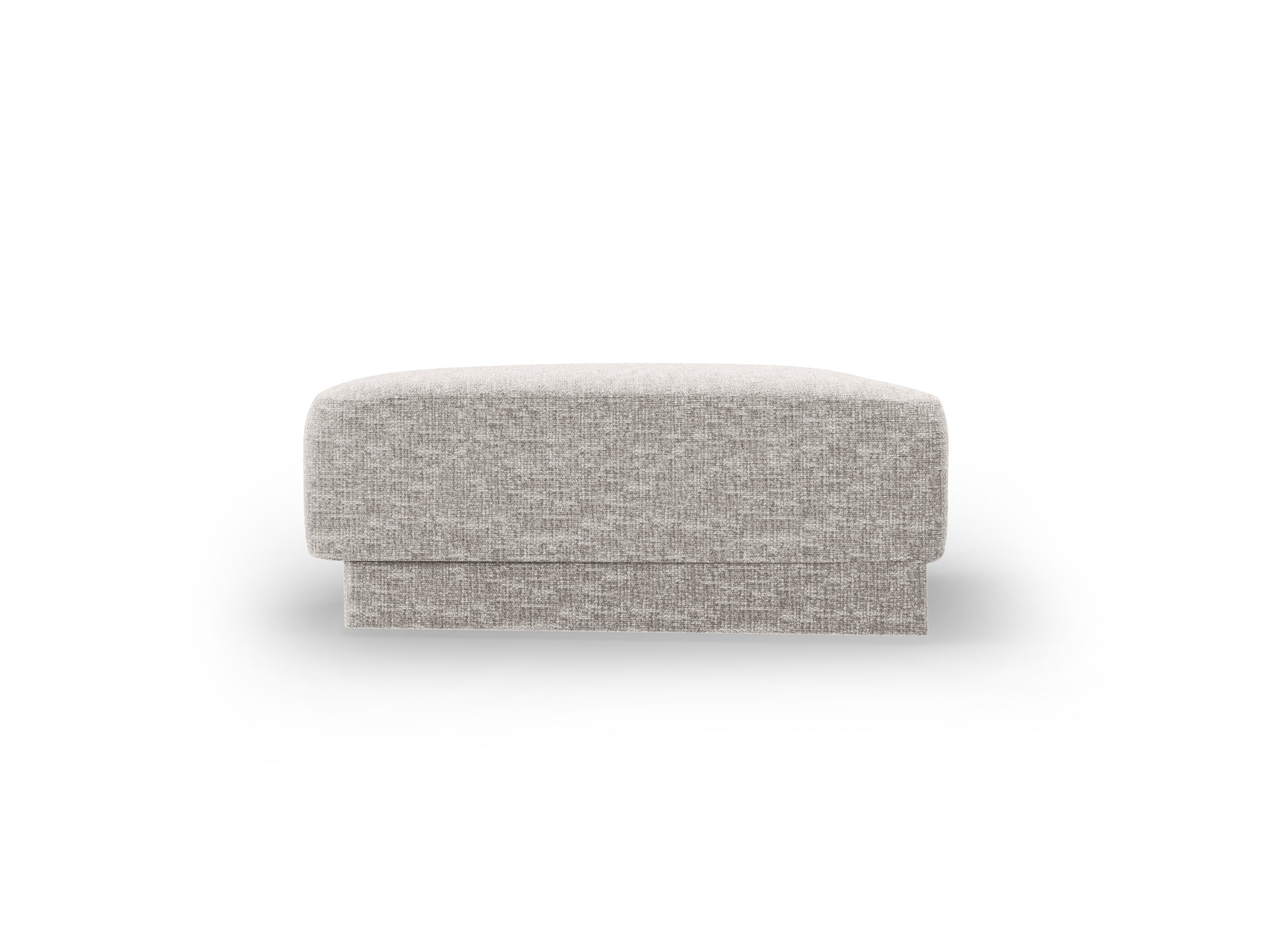 MILEY Gray Chenille Pouf
