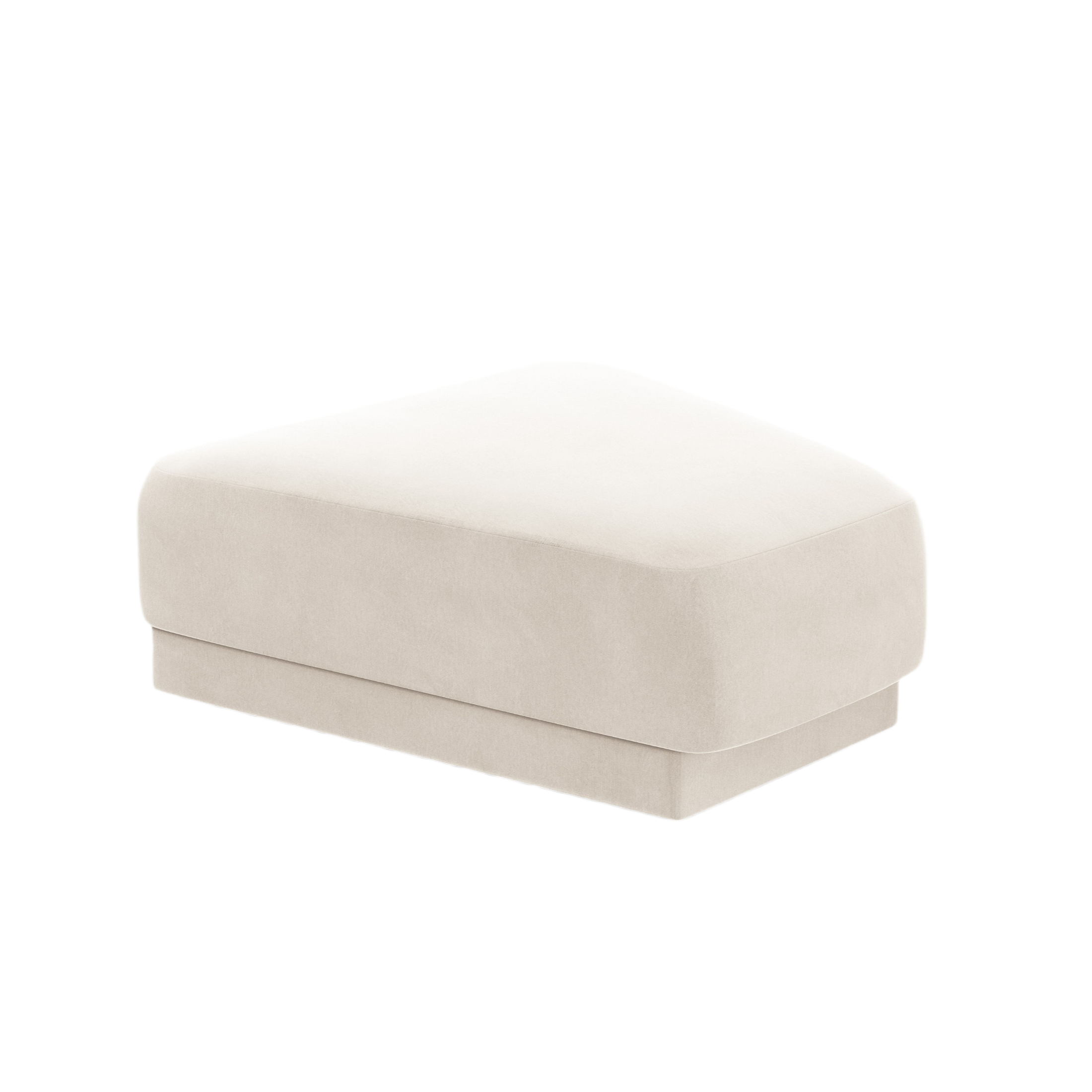 Velvet Pouf MILEY Light Beige