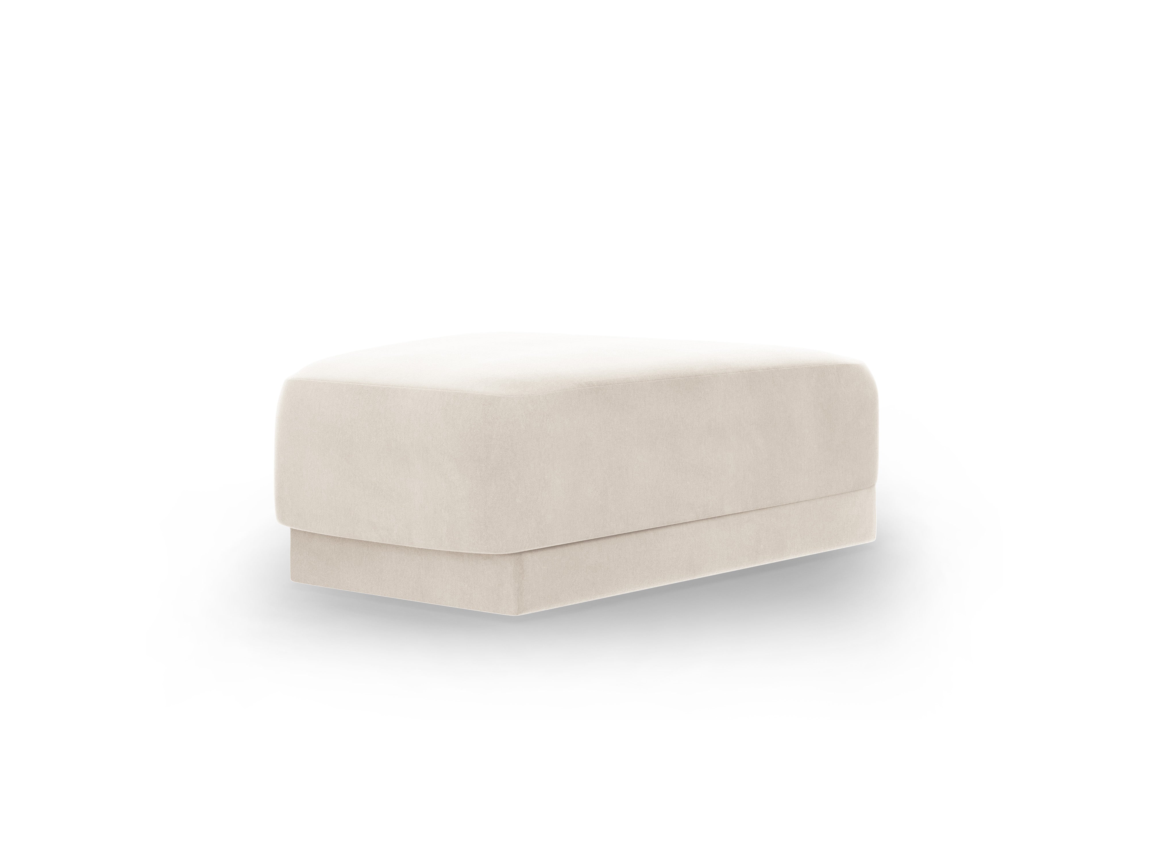 Velvet Pouf MILEY Light Beige