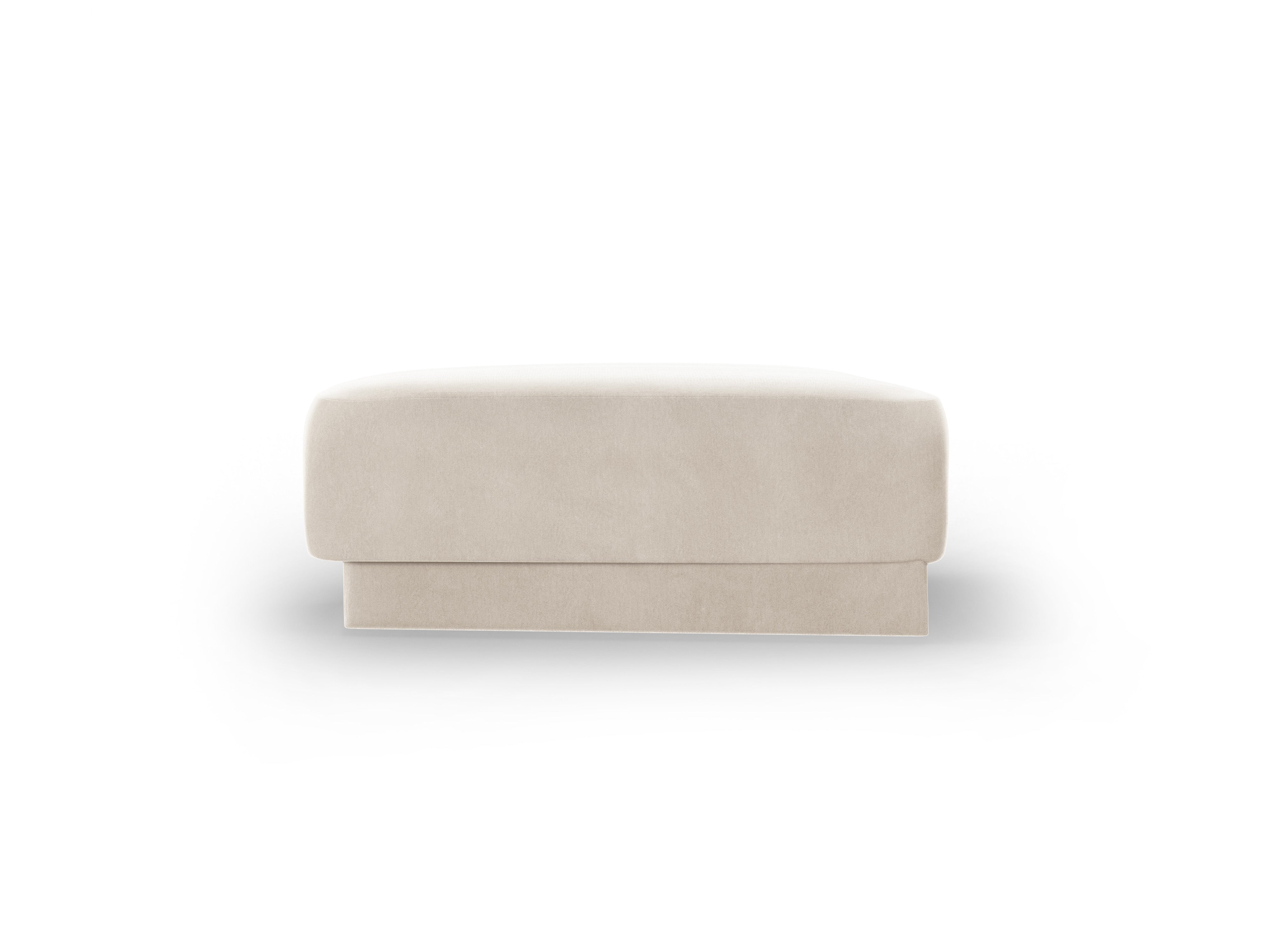 Velvet Pouf MILEY Light Beige