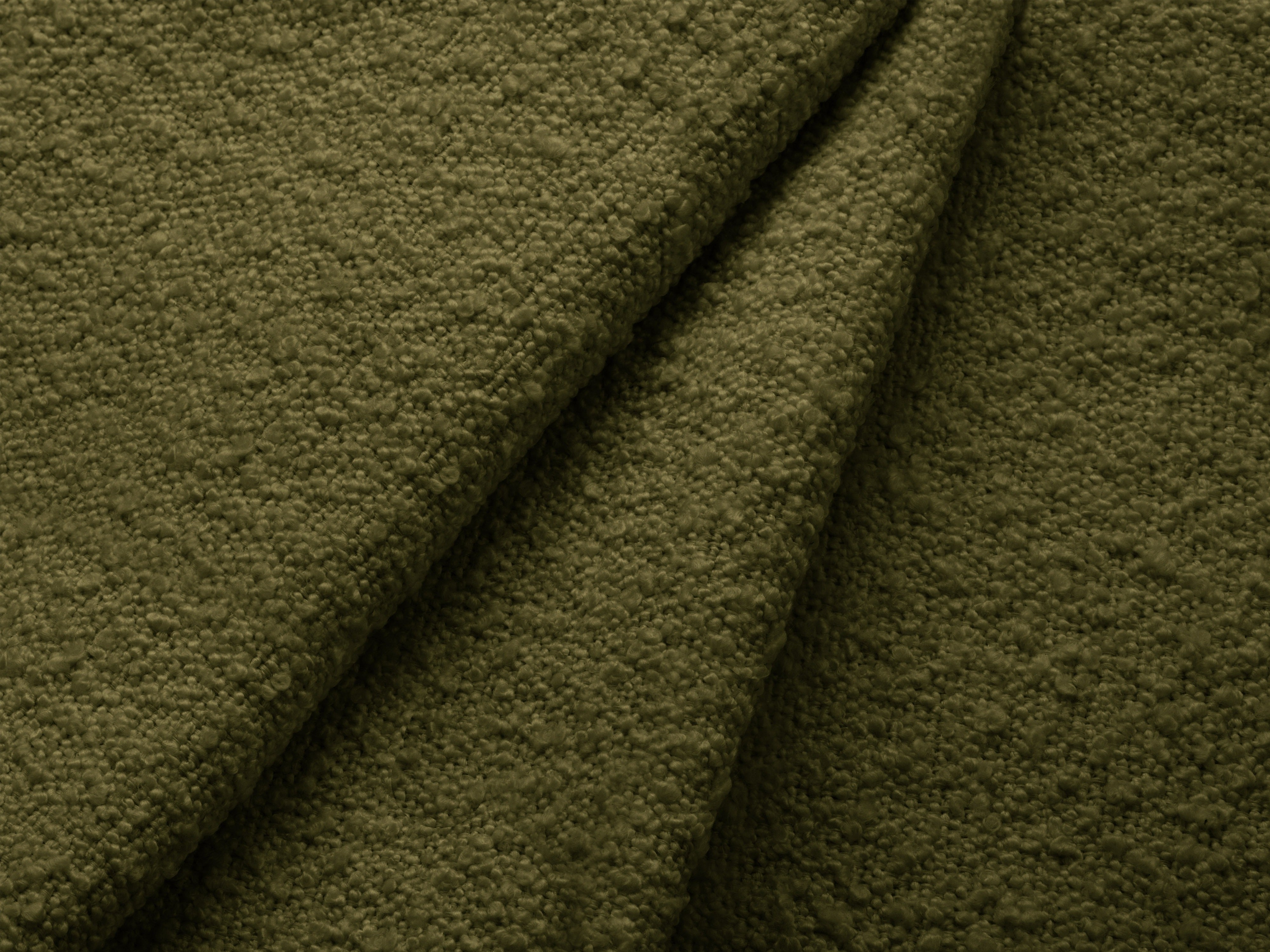 Modulares Ecksofa mit Tisch, 3-Sitzer, rechtsseitig, MILEY, grün Boucle