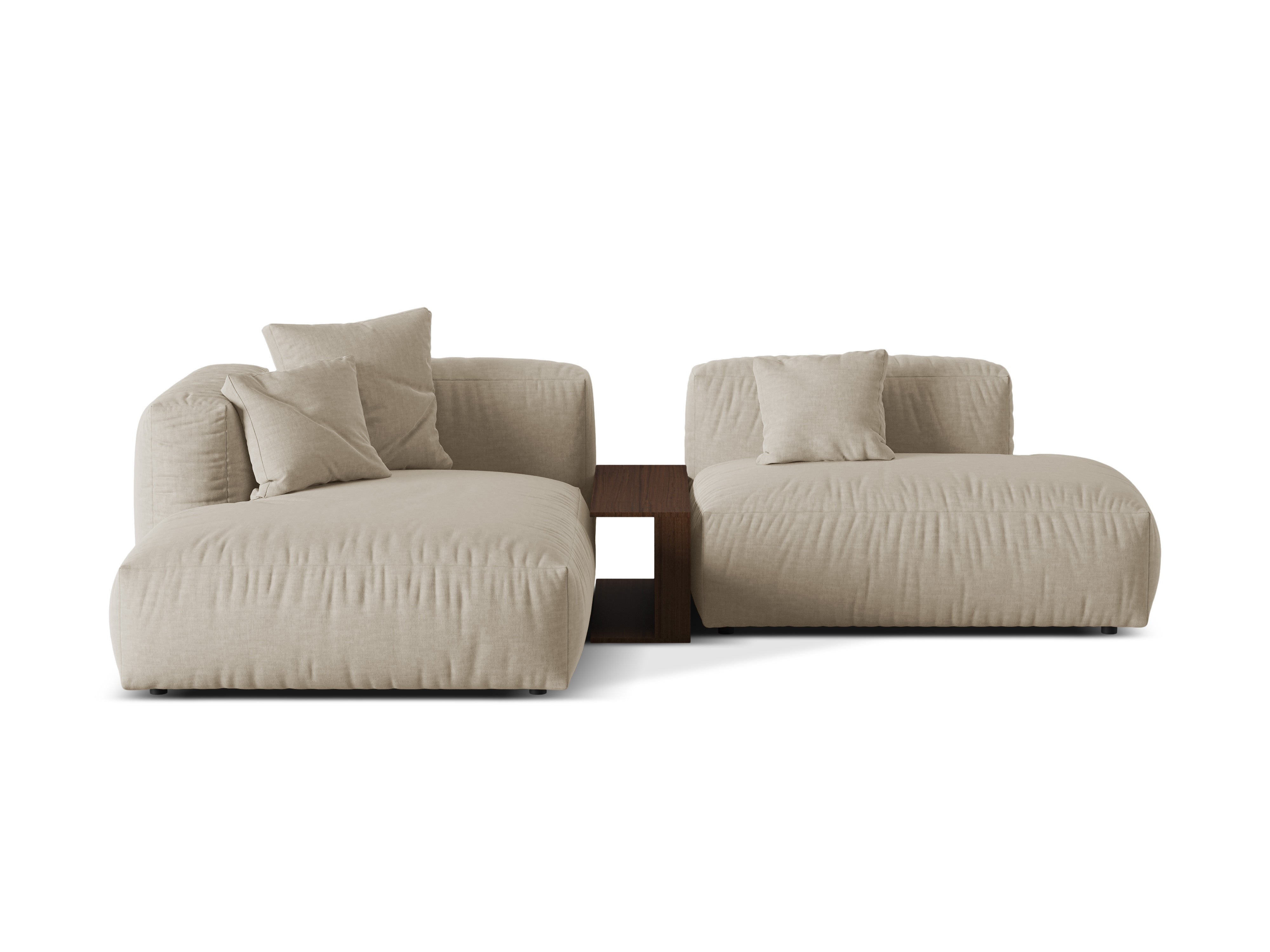 Linke Ecke mit einem leichten beige Martin -Tisch