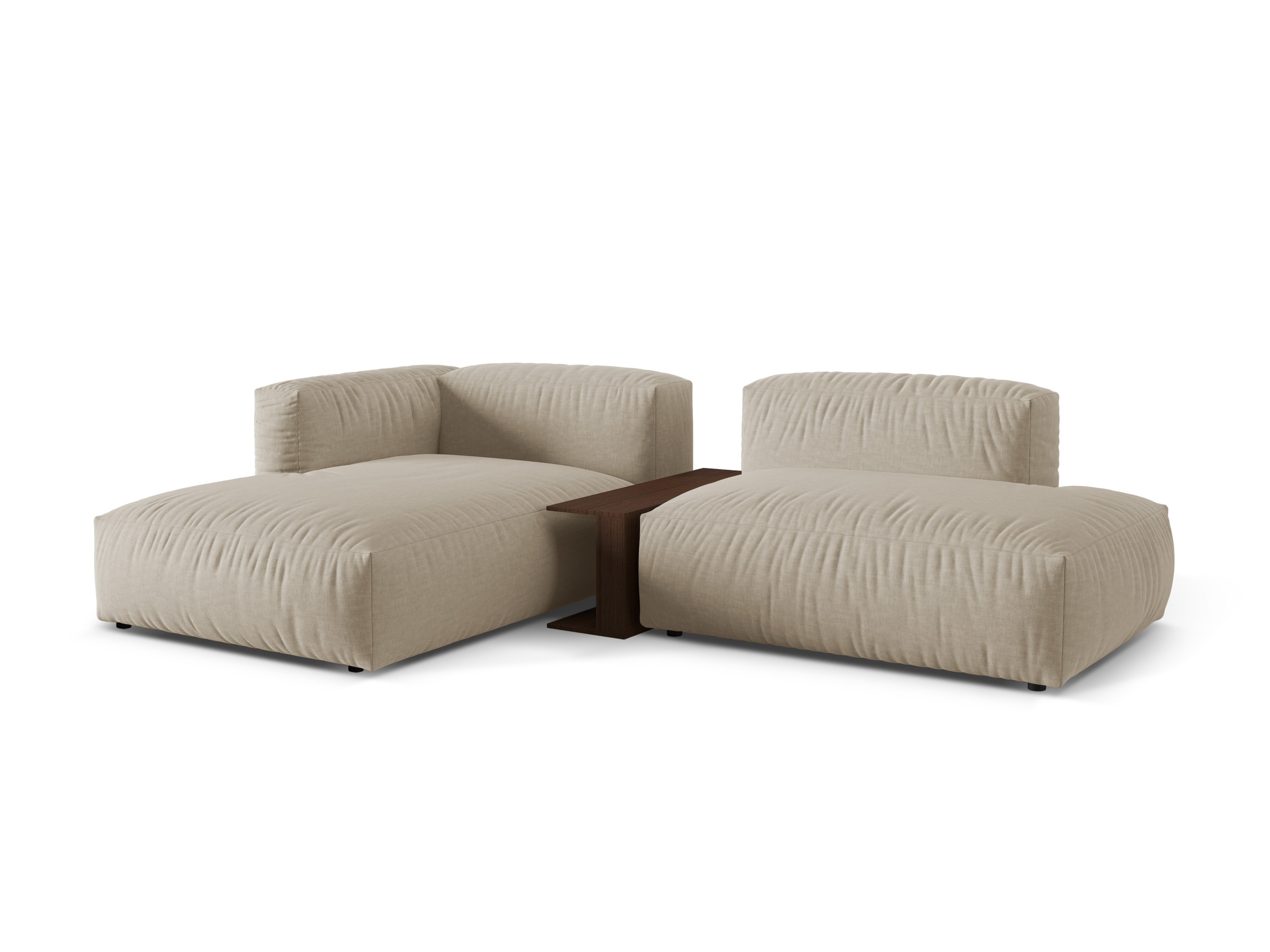 Linke Ecke mit einem leichten beige Martin -Tisch