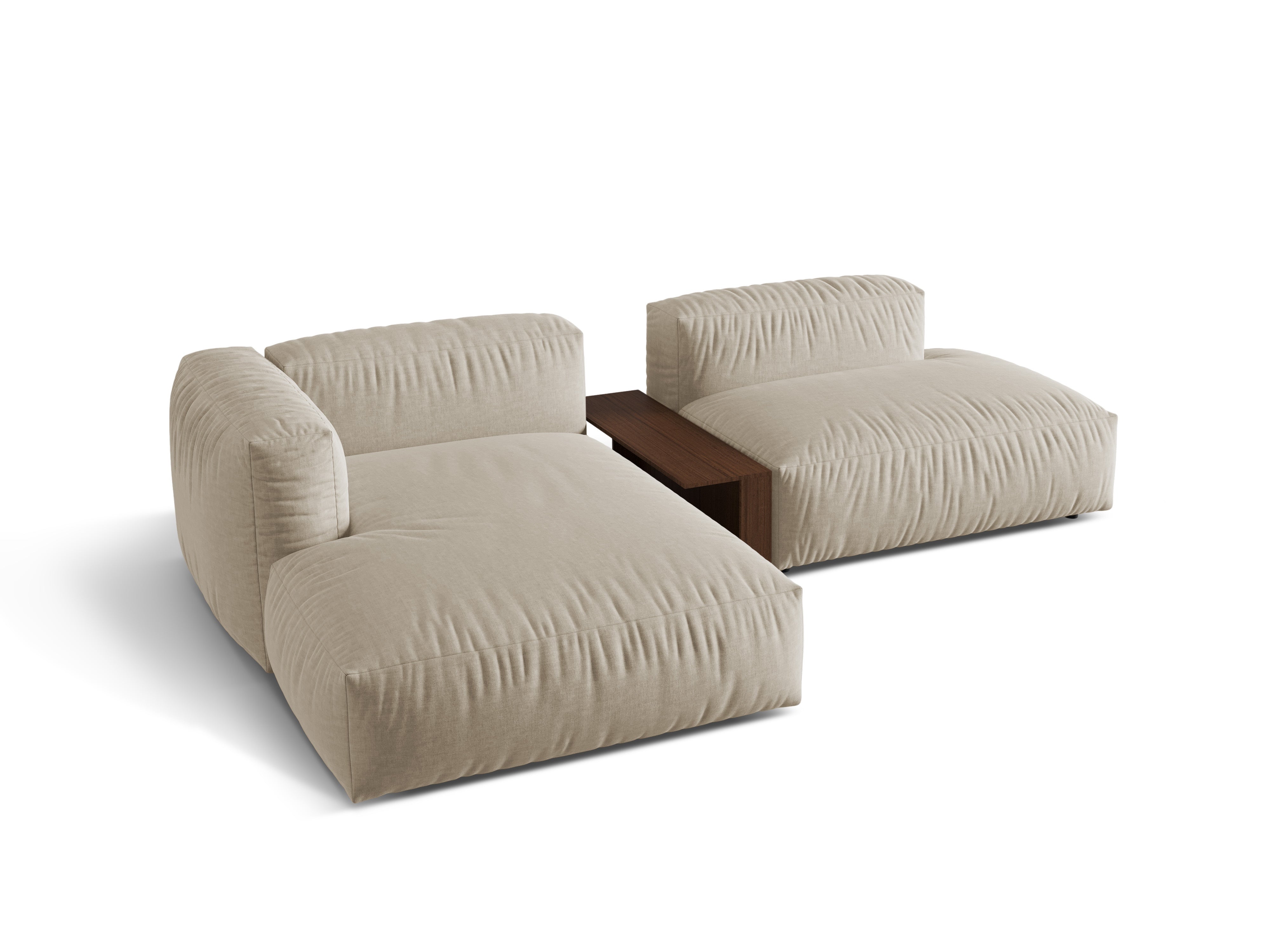 Linke Ecke mit einem leichten beige Martin -Tisch