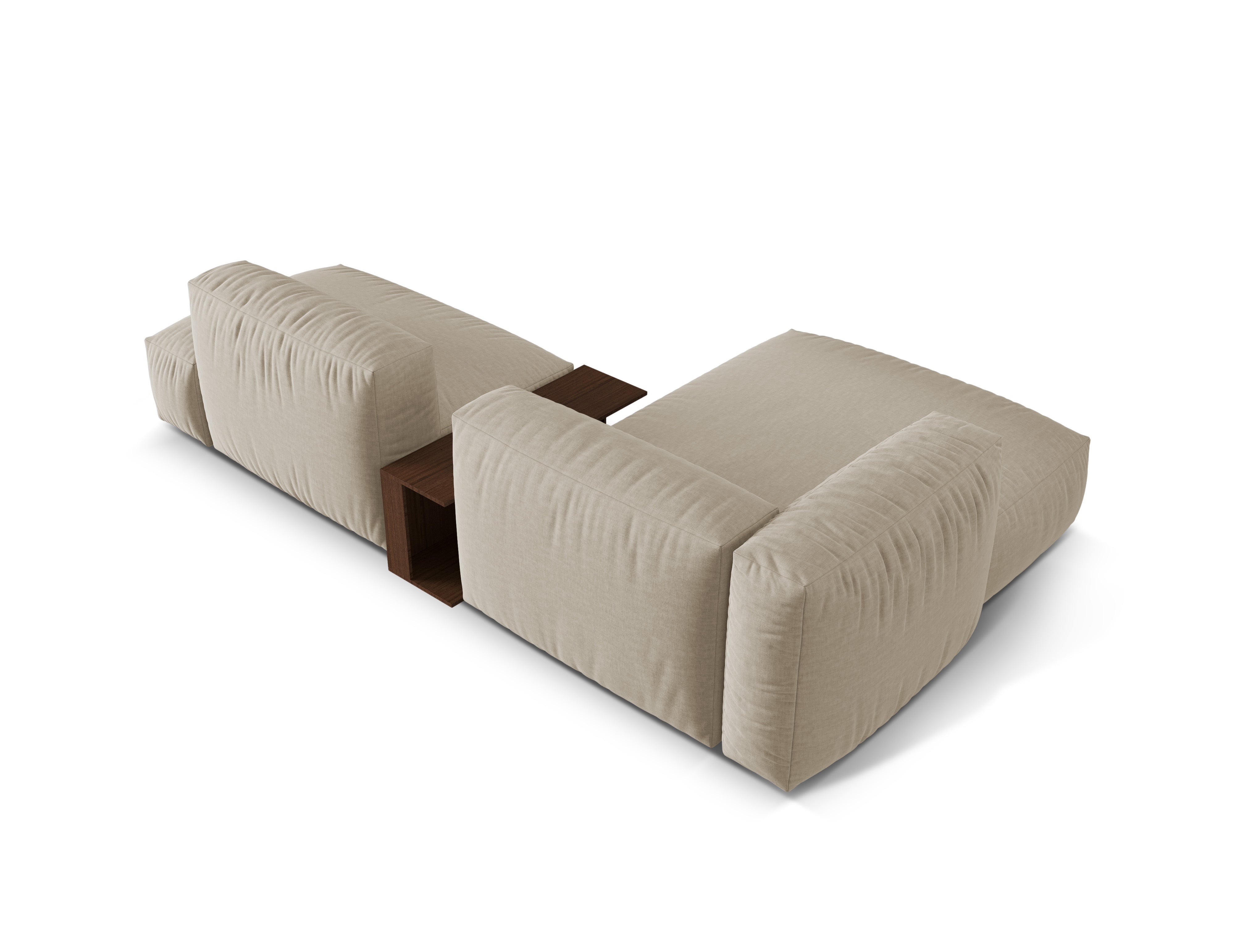Linke Ecke mit einem leichten beige Martin -Tisch