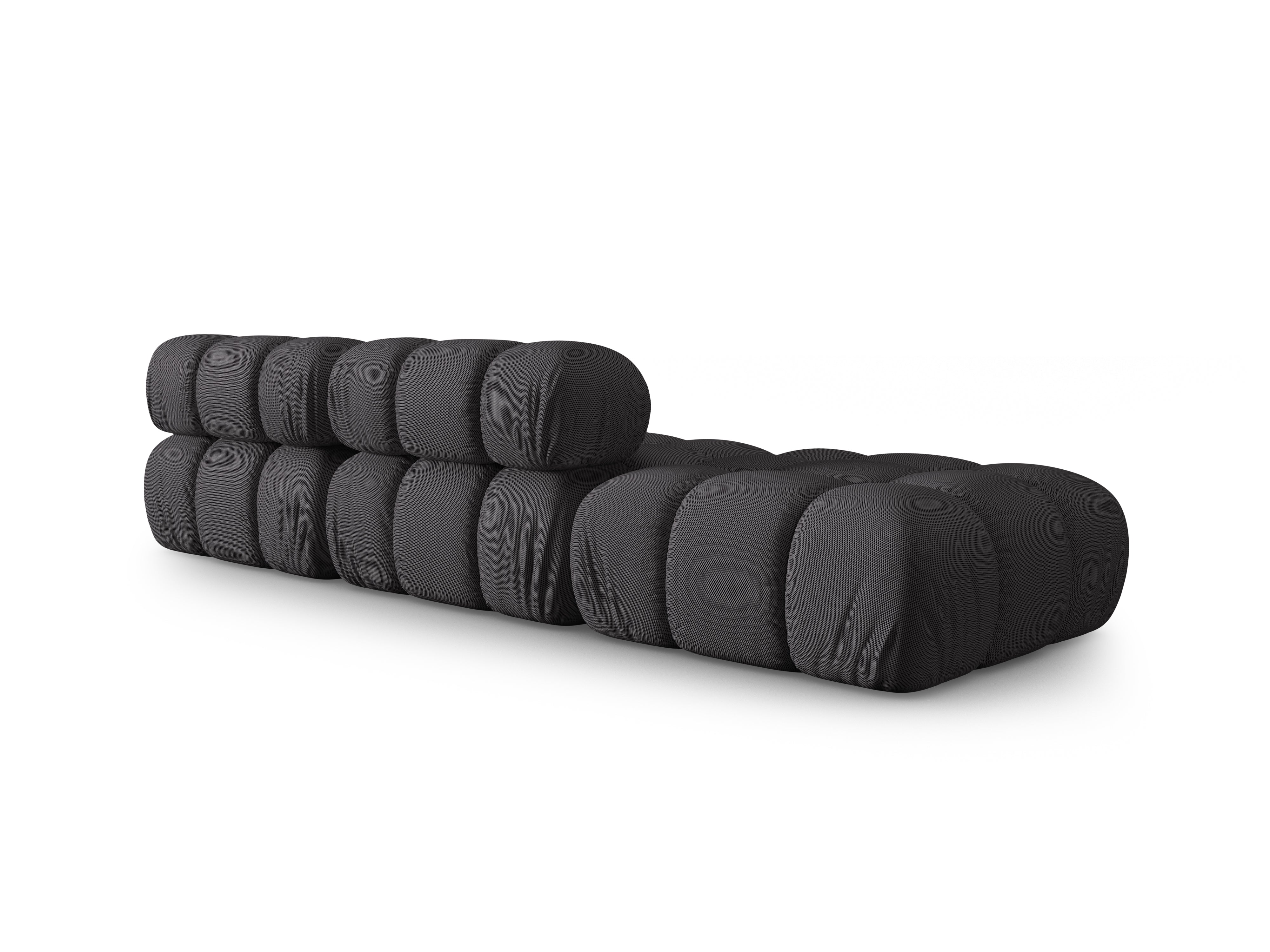 Modulares offenes Sofa BELLIS in Dunkelgrau mit 3D-Stoff