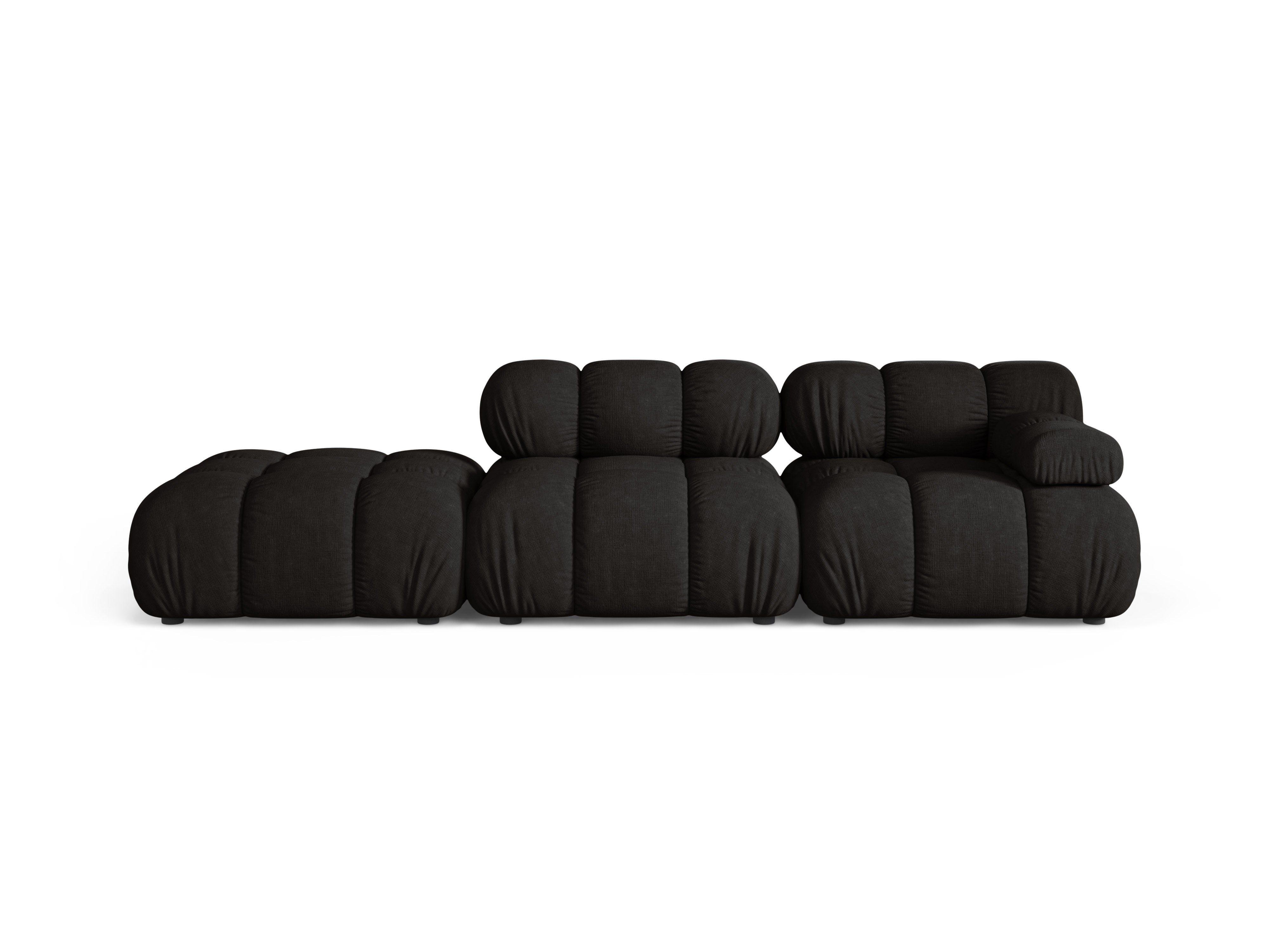 Modulares offenes linksseitiges Sofa BELLIS in Schwarz