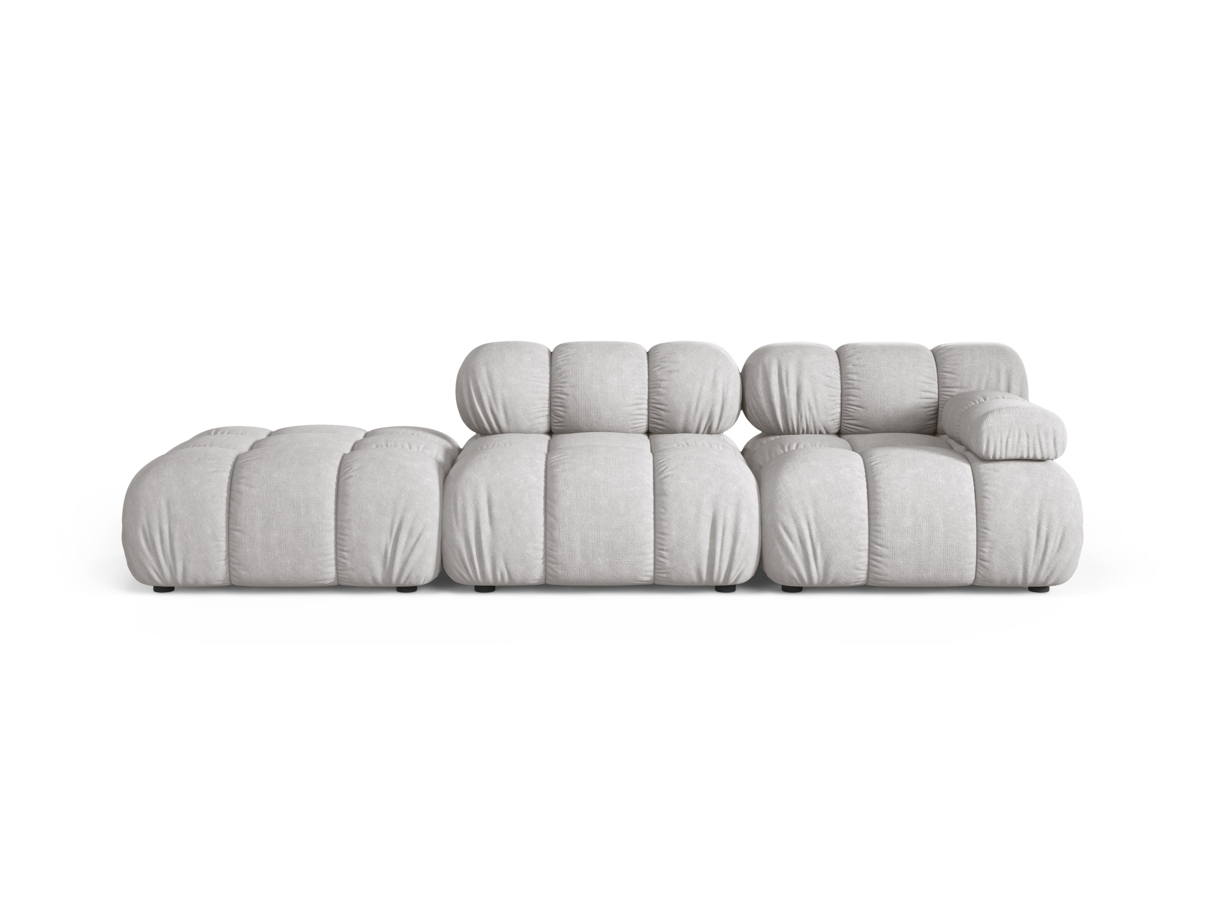 Modulares offenes Sofa BELLIS linksseitig in Hellgrau