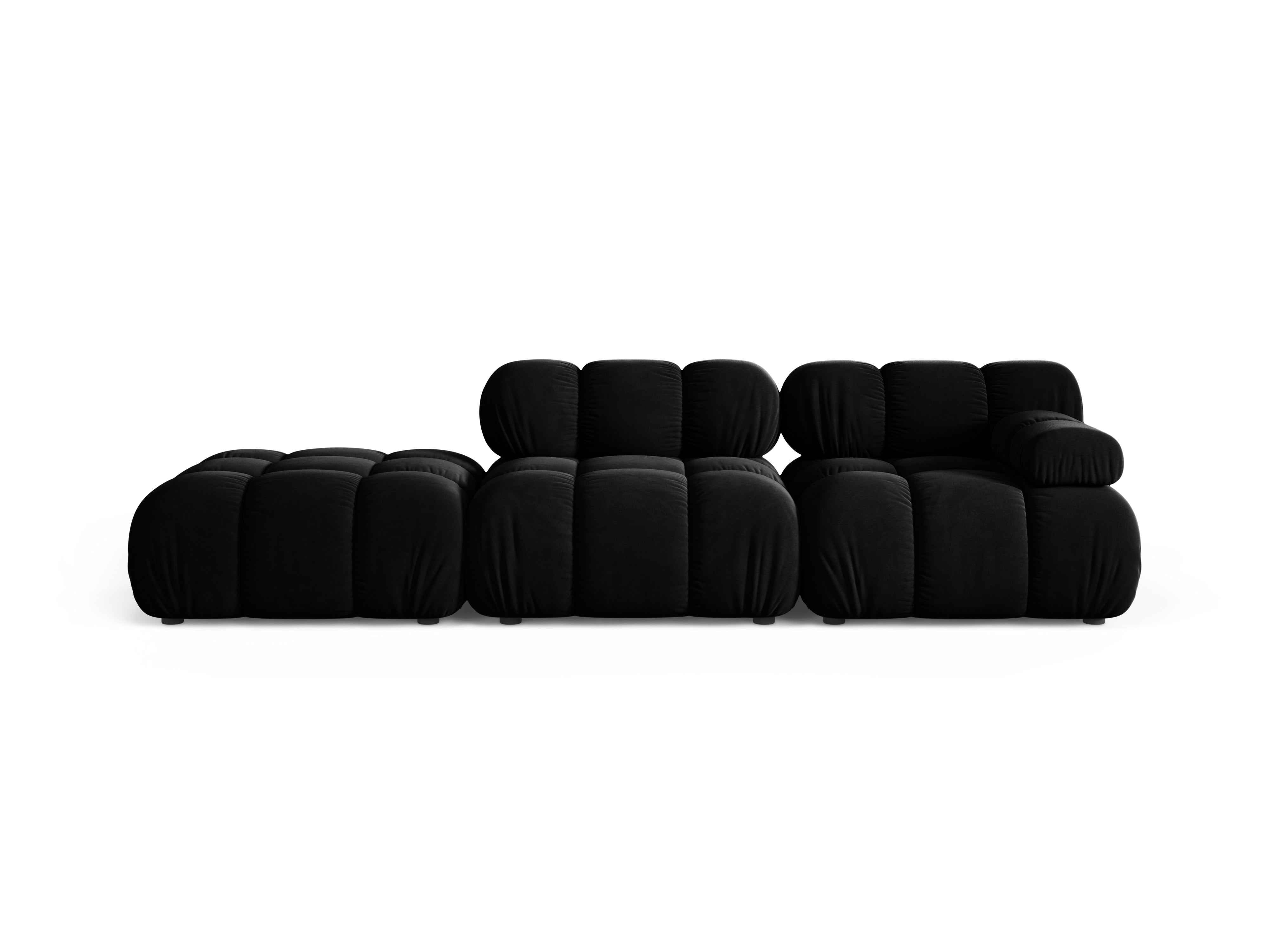 Modulares offenes Sofa BELLIS in schwarzem Samt
