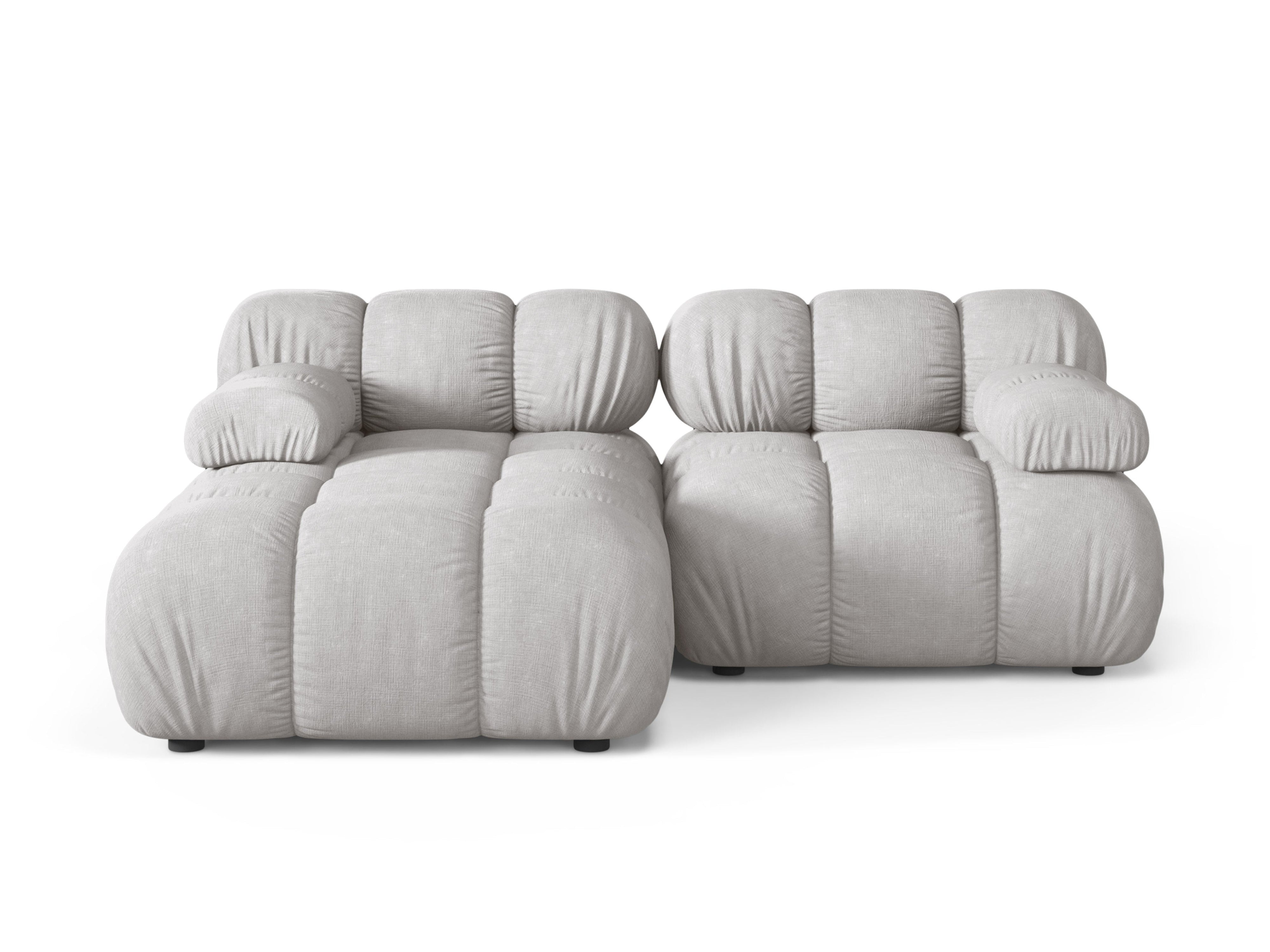Zweisitzer-Ecksofa BELLIS links, hellgrau