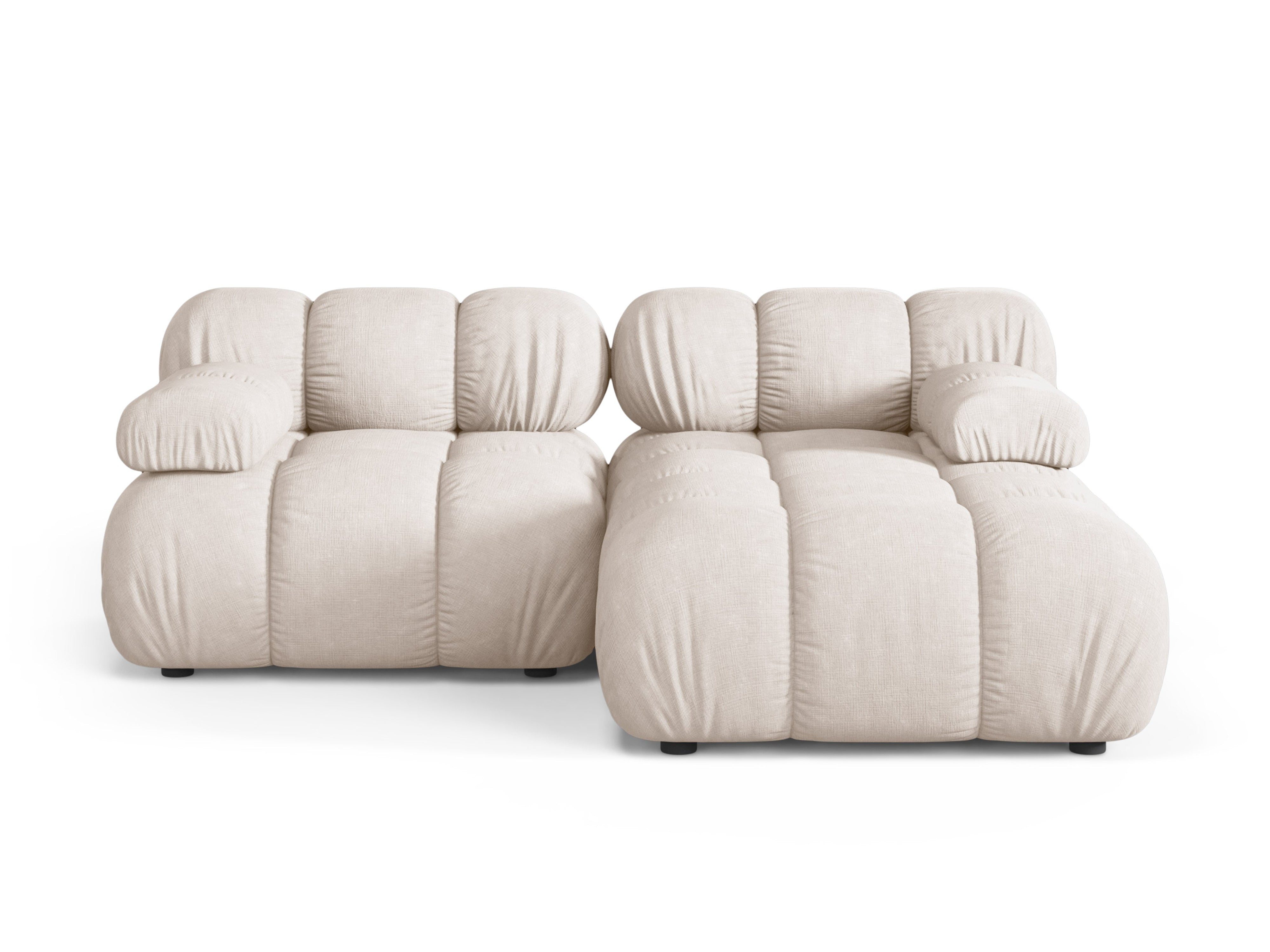 Rechtsseitige 2-Sitzer-Eckcouch BELLIS in Beige