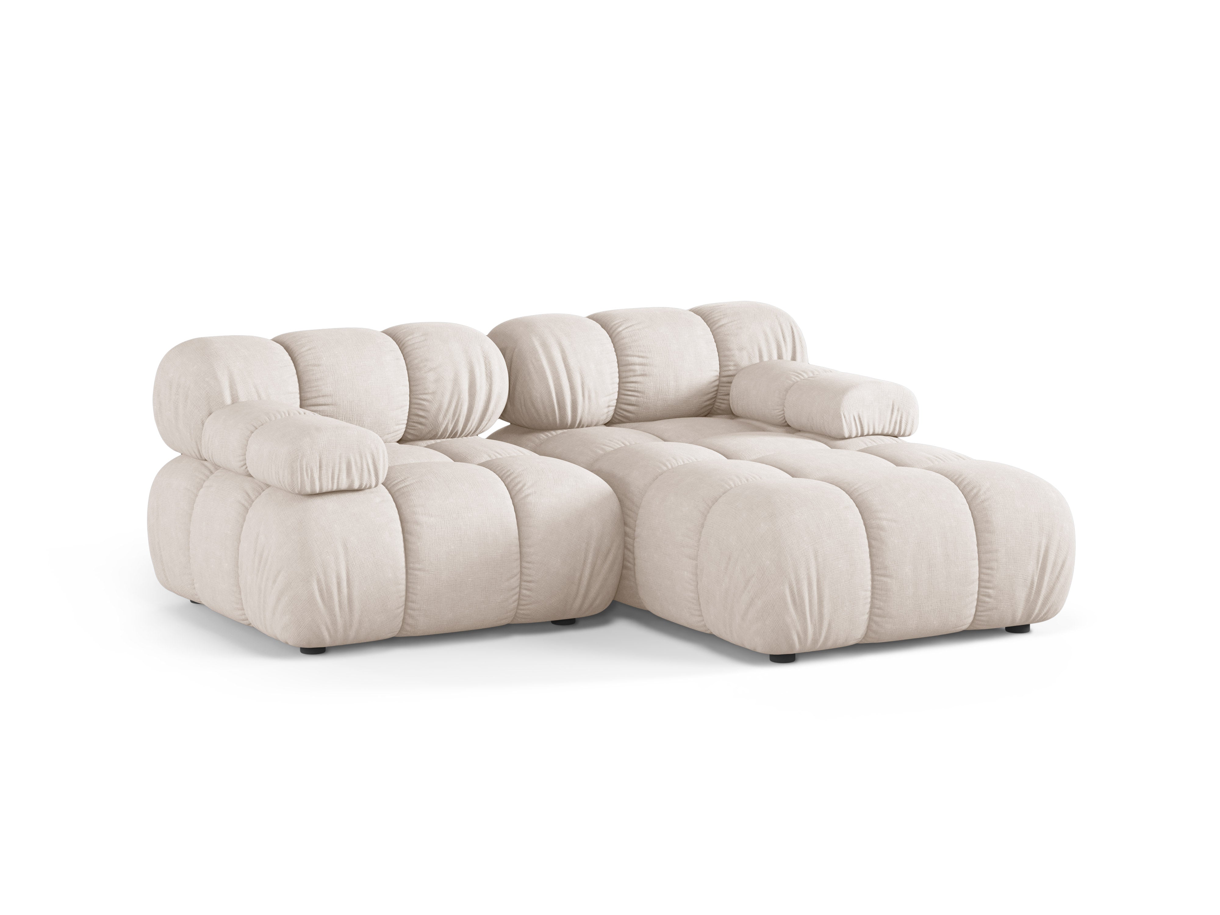 Rechtsseitige 2-Sitzer-Eckcouch BELLIS in Beige