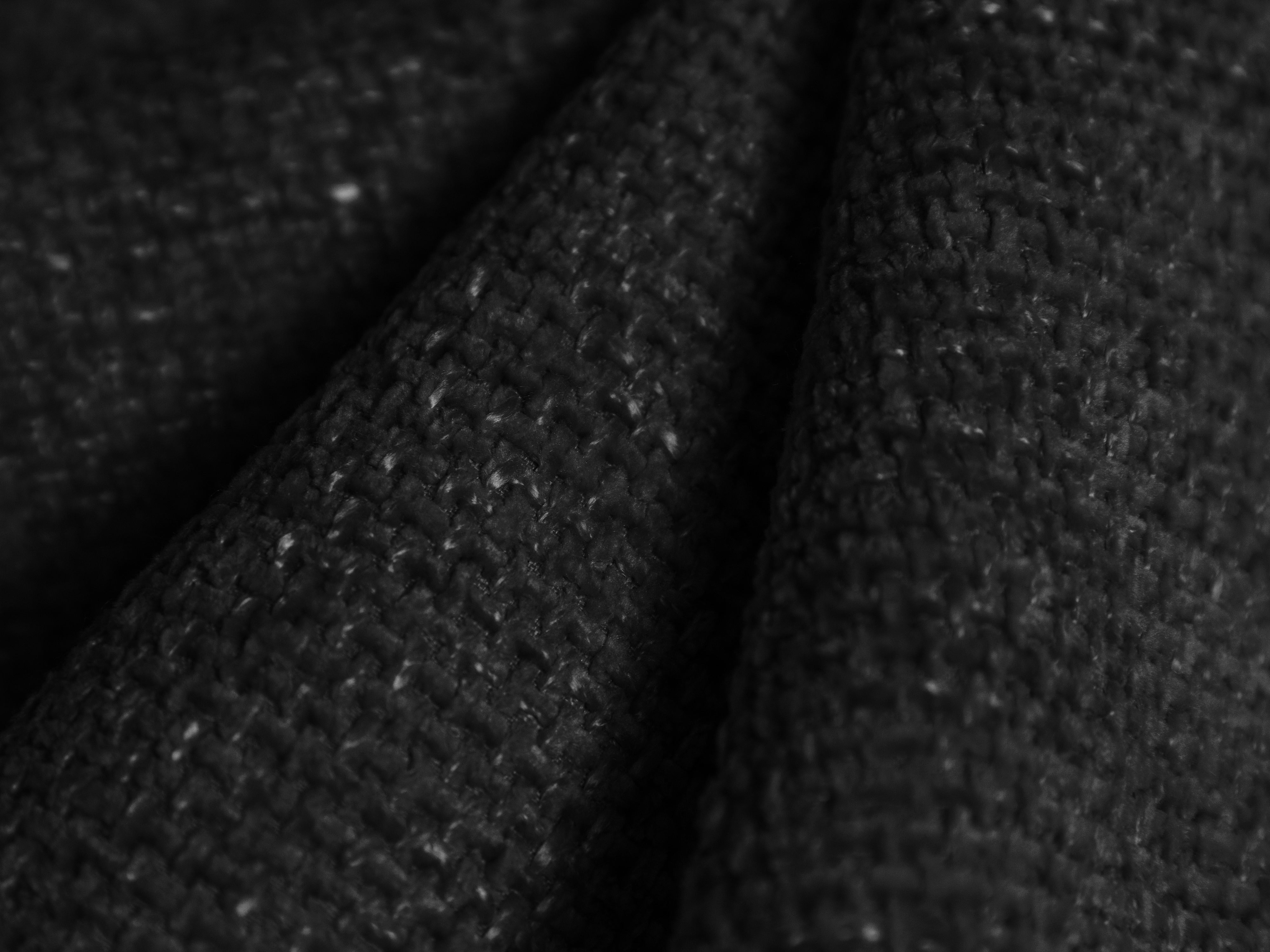 Modularsofa rechtsseitig für 6 Personen MILEY schwarzer schimmernder Chenille