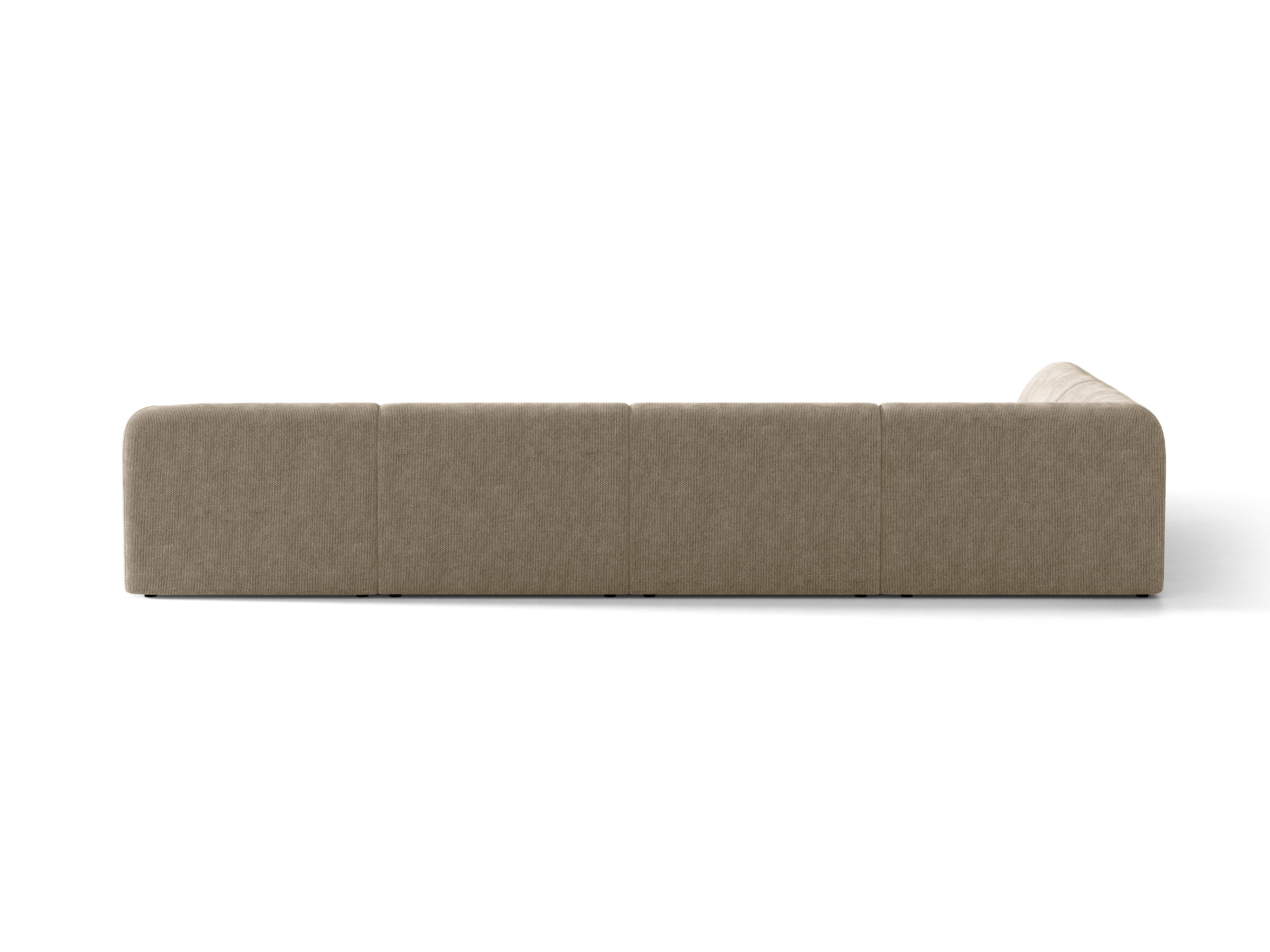 Panoramischer linksseitiger 6-Sitzer MILEY in beige samtig