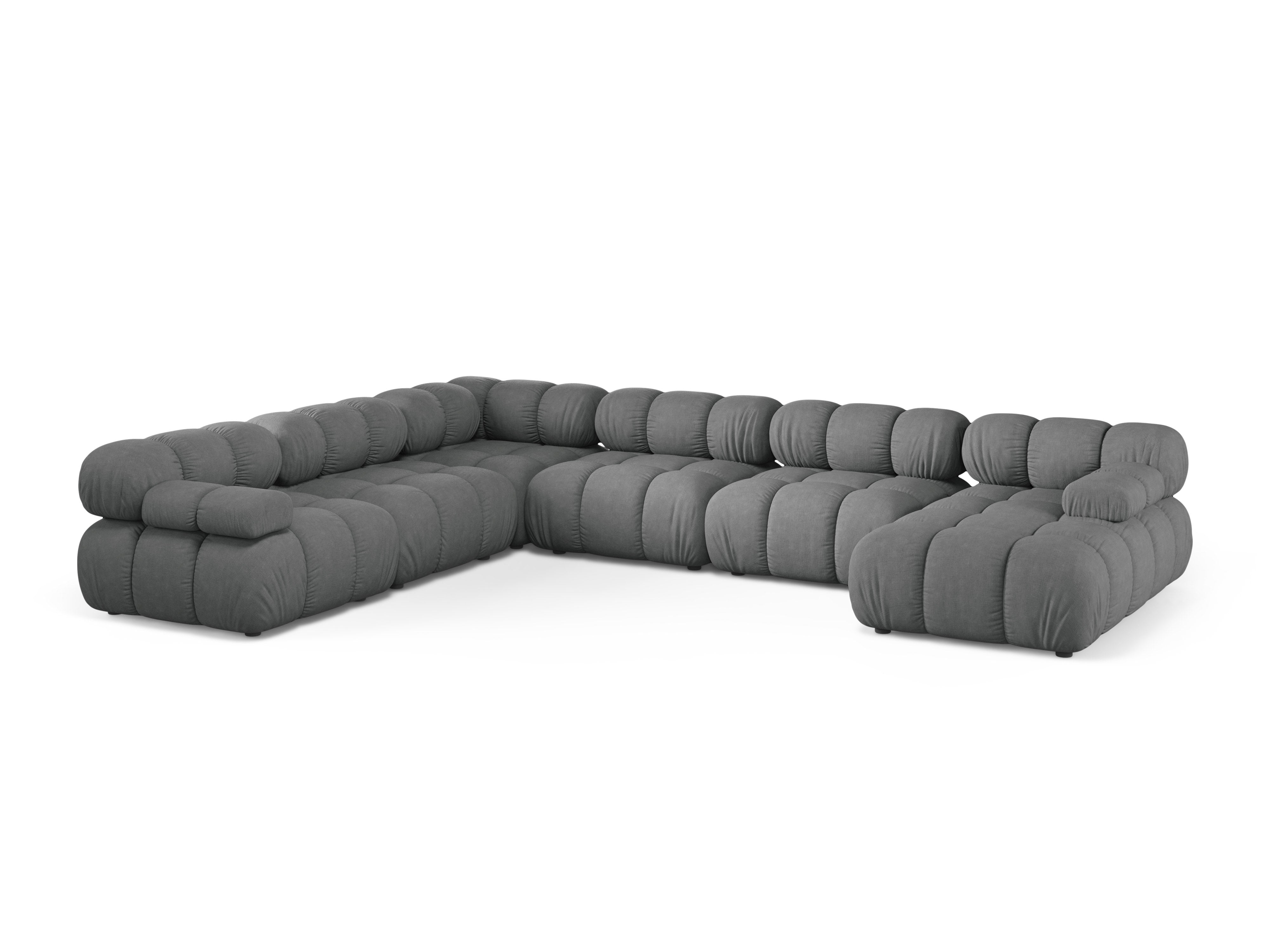 Panoramischer Ecksofa links BELLIS grau