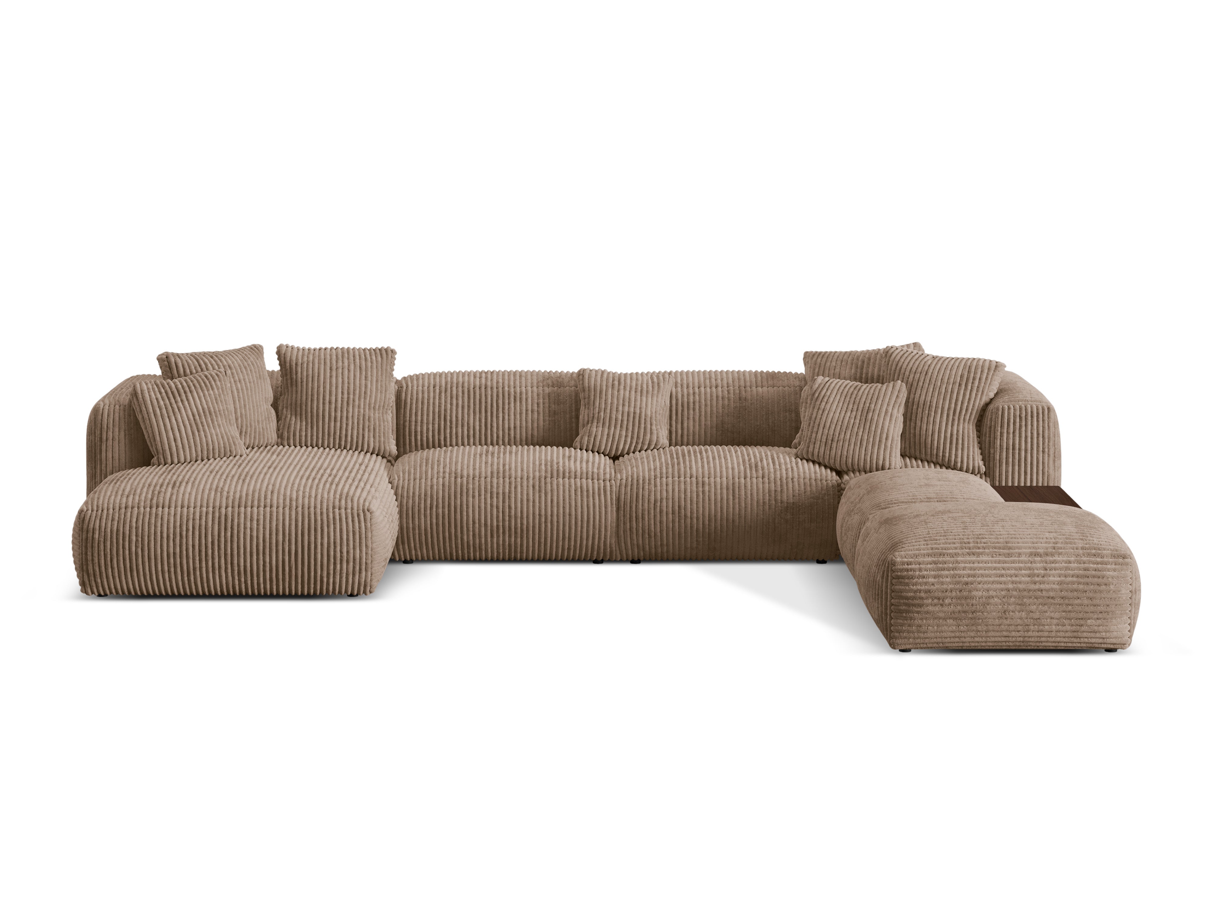 Right -sided panoramic corner Martina Dark -tone corduroy