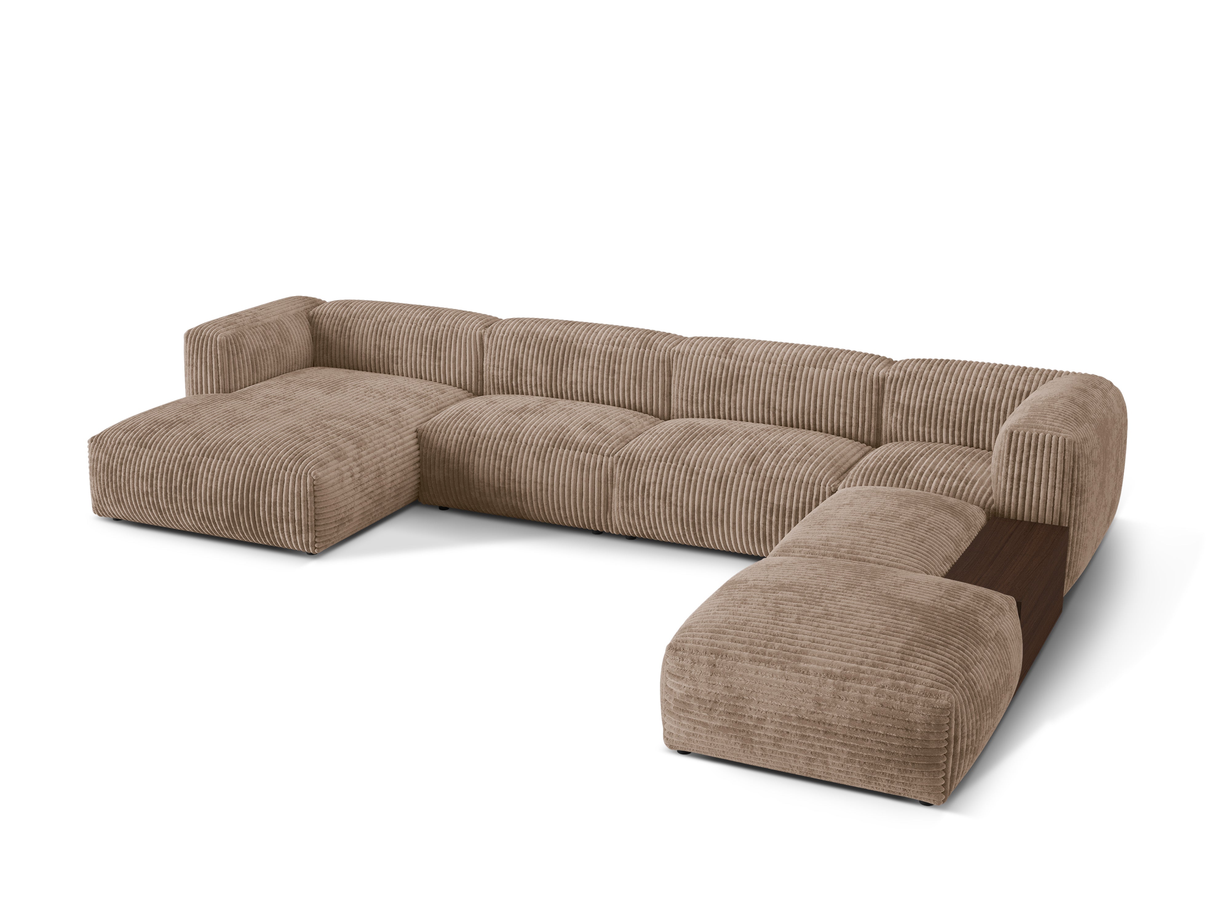 Right -sided panoramic corner Martina Dark -tone corduroy