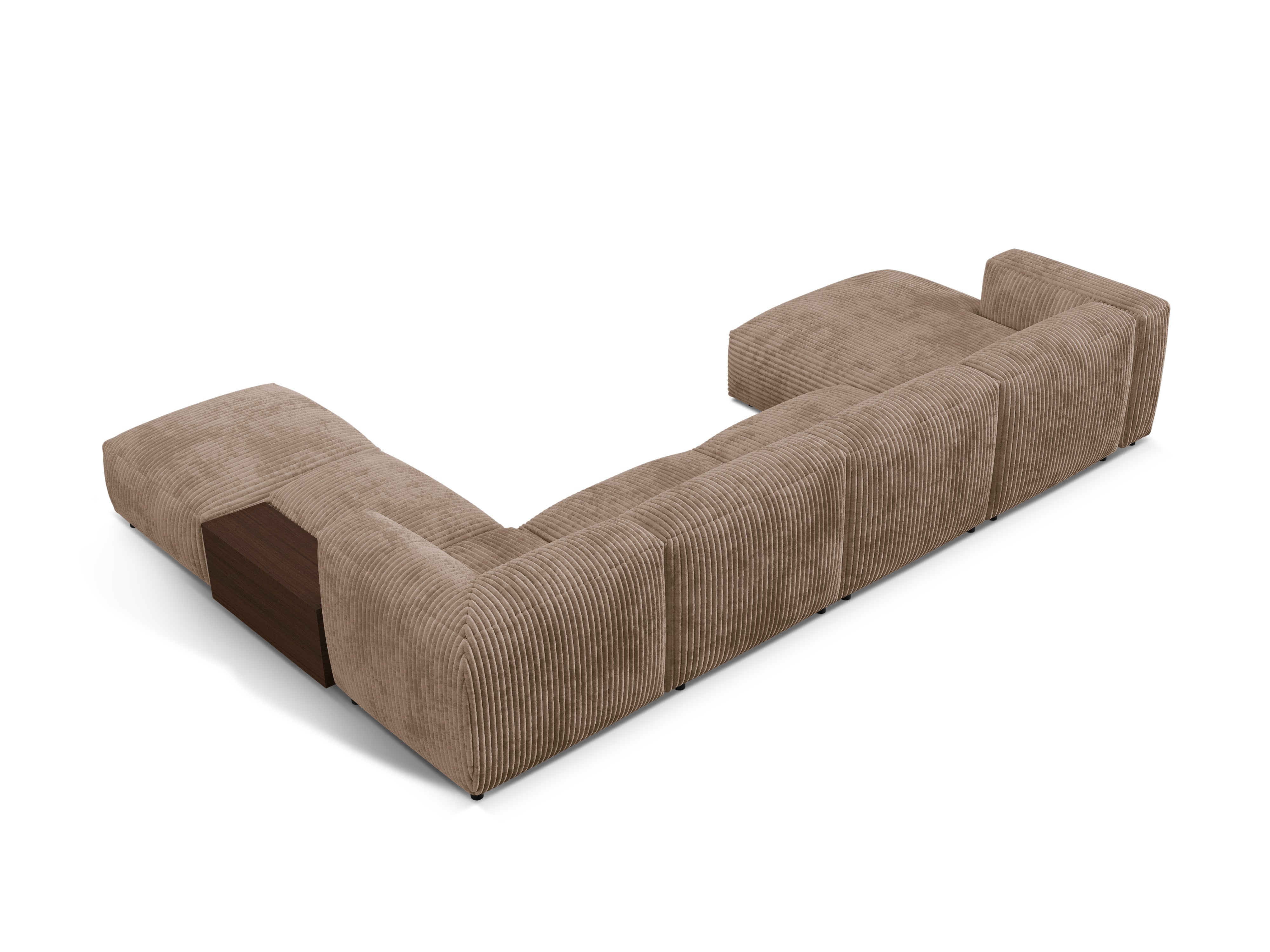 Right -sided panoramic corner Martina Dark -tone corduroy