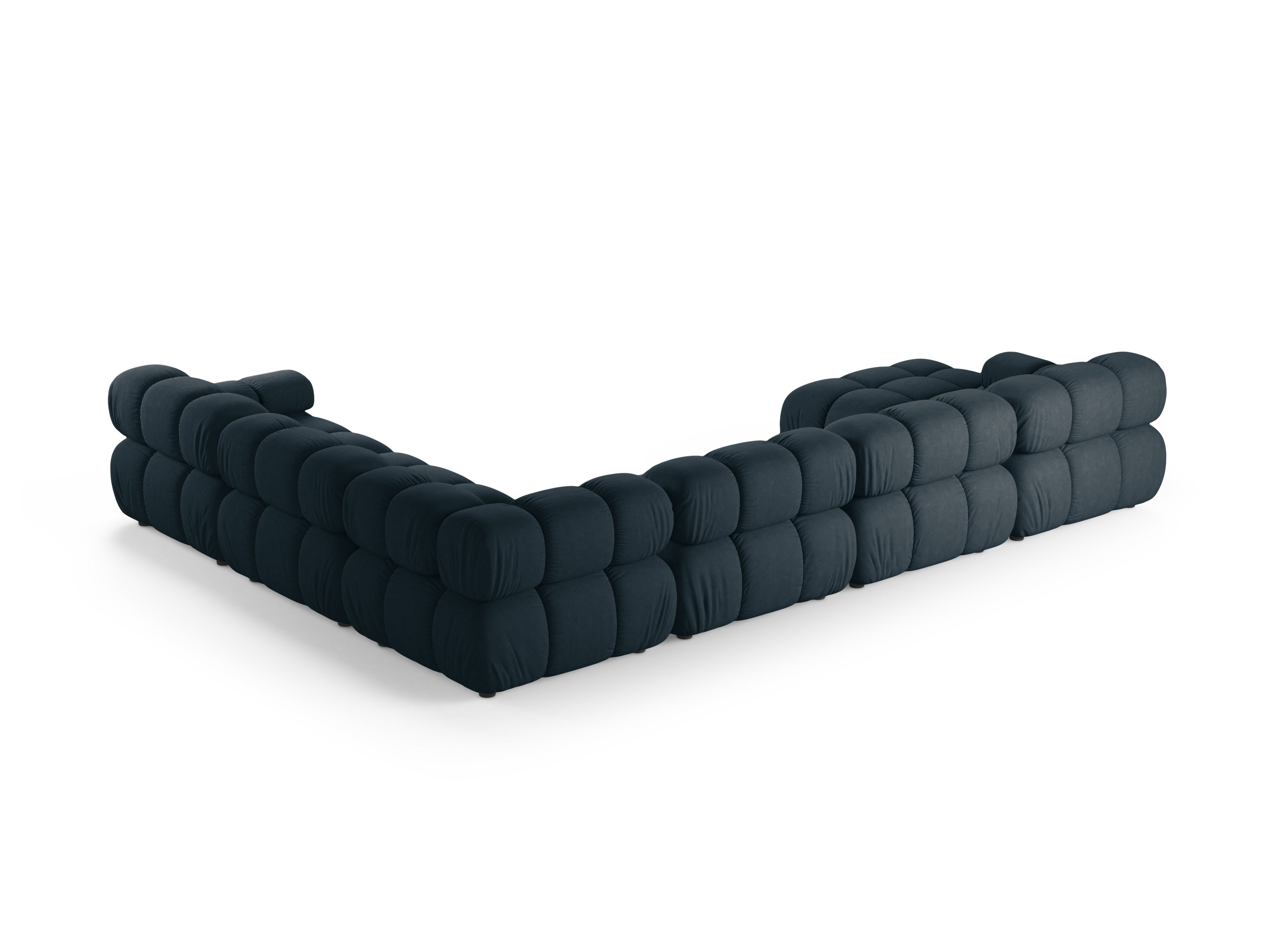 Panoramischer Ecksofa rechts BELLIS tief petrol