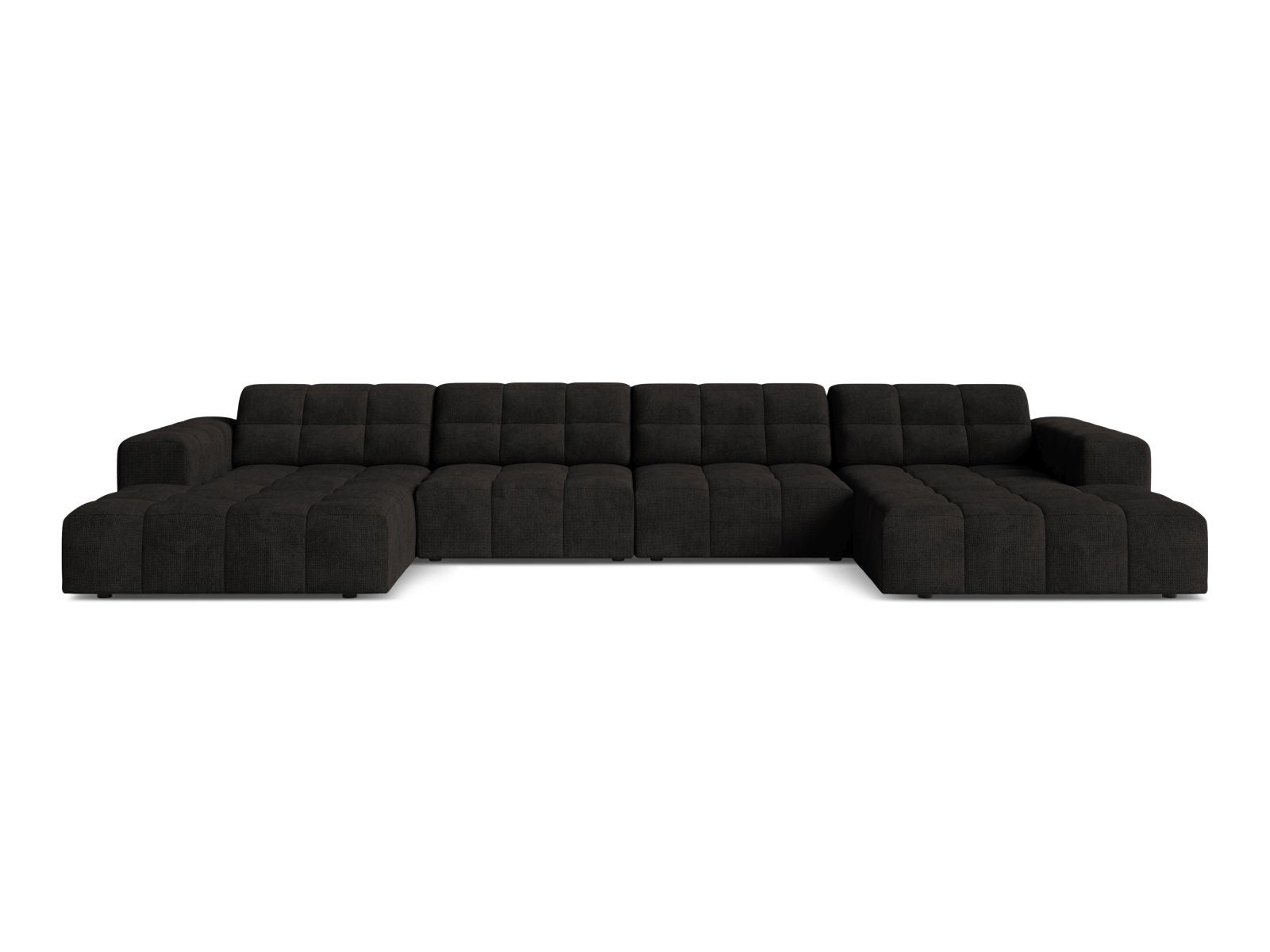 Sofa panoramiczna 6-osobowa JENNIFER antracytowy szenil – Micadoni