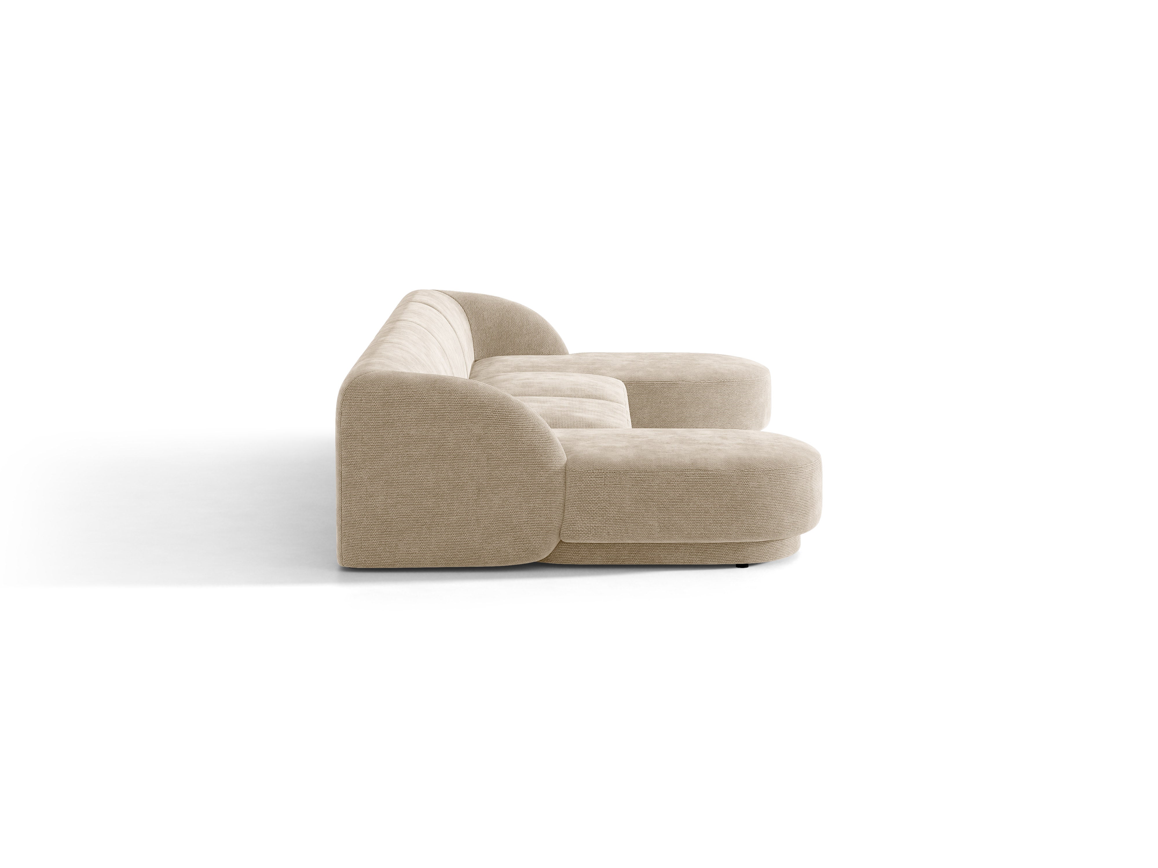 U-förmiger Ecksofa MILEY beige Chenille