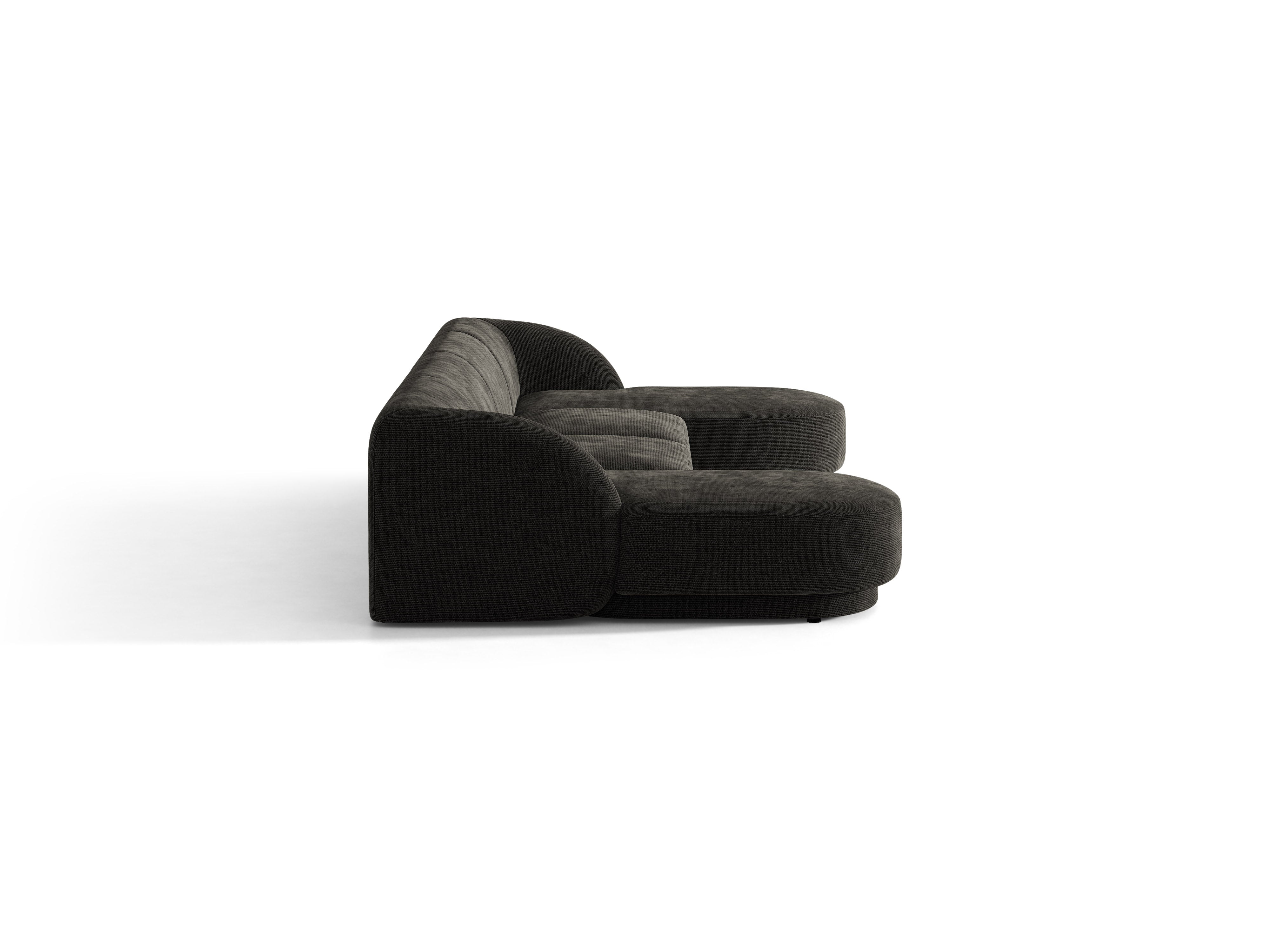 U-förmiger Ecksofa MILEY schwarzer Chenille