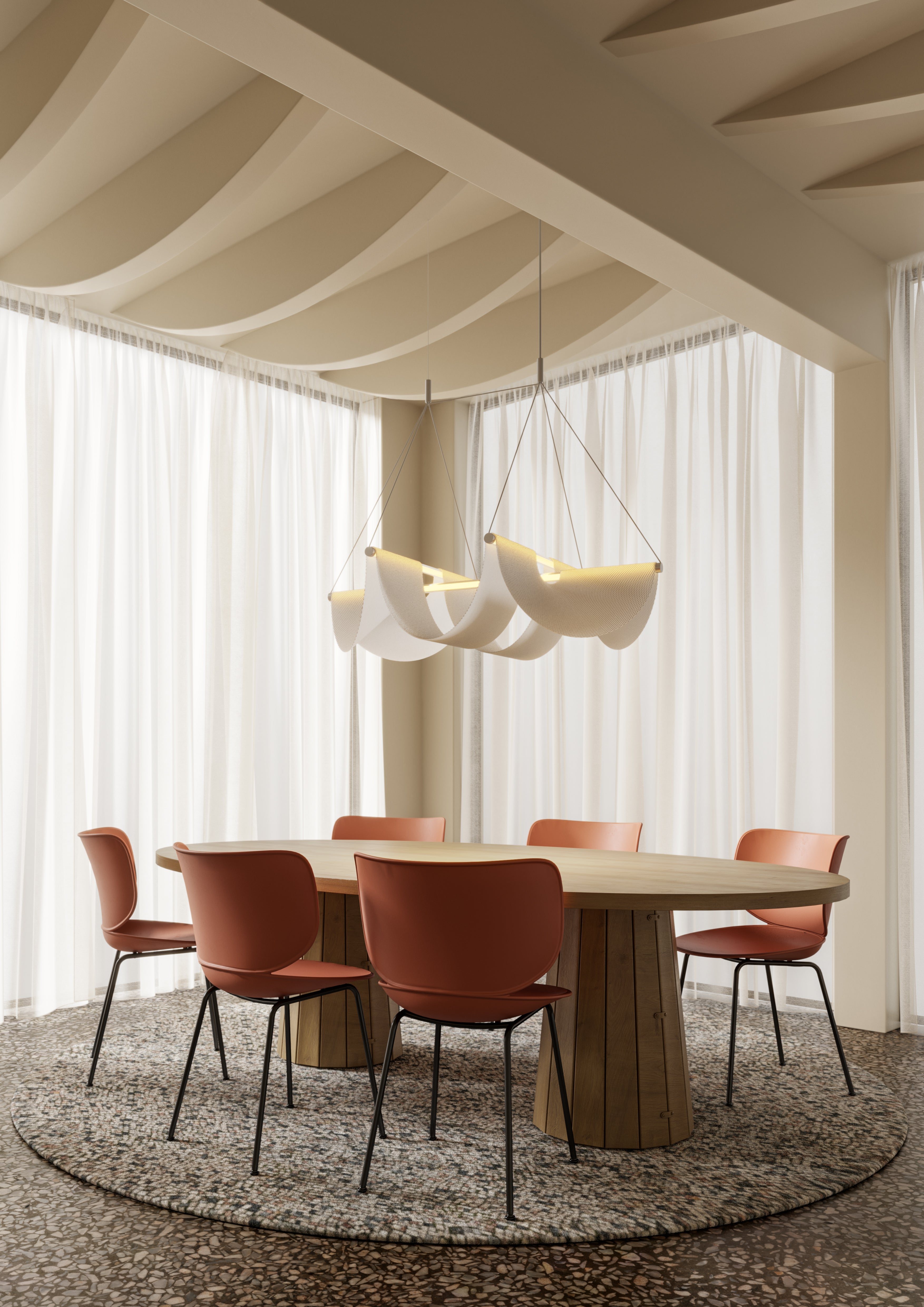 Drapieren leichte hängende Lampe drapierte Stoff