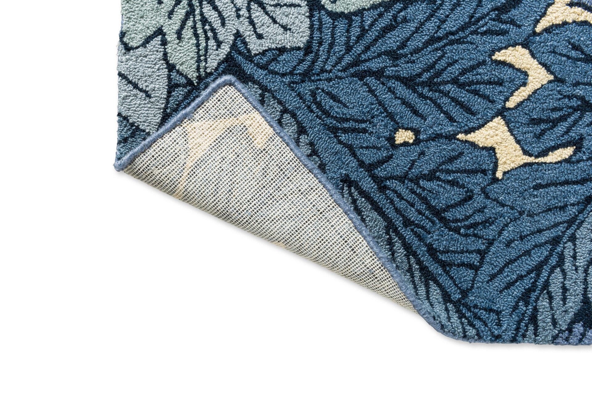 Acanthus indigo blue rug blue