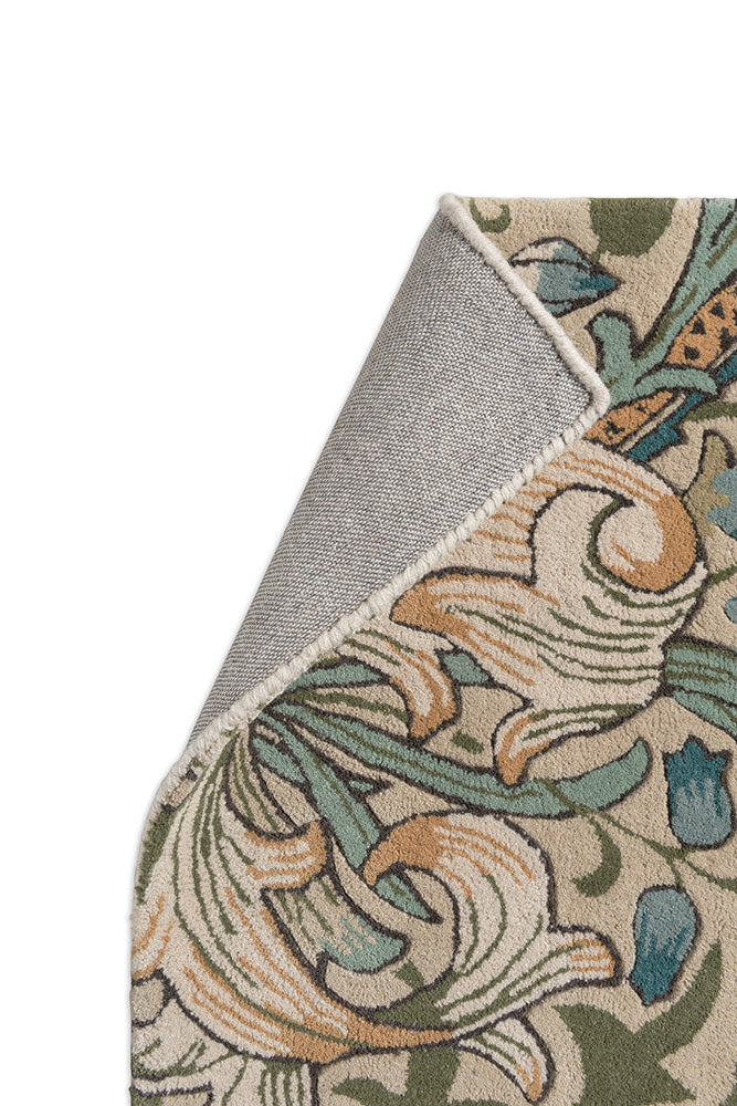 Teppich GOLDEN LILY grün mit beige