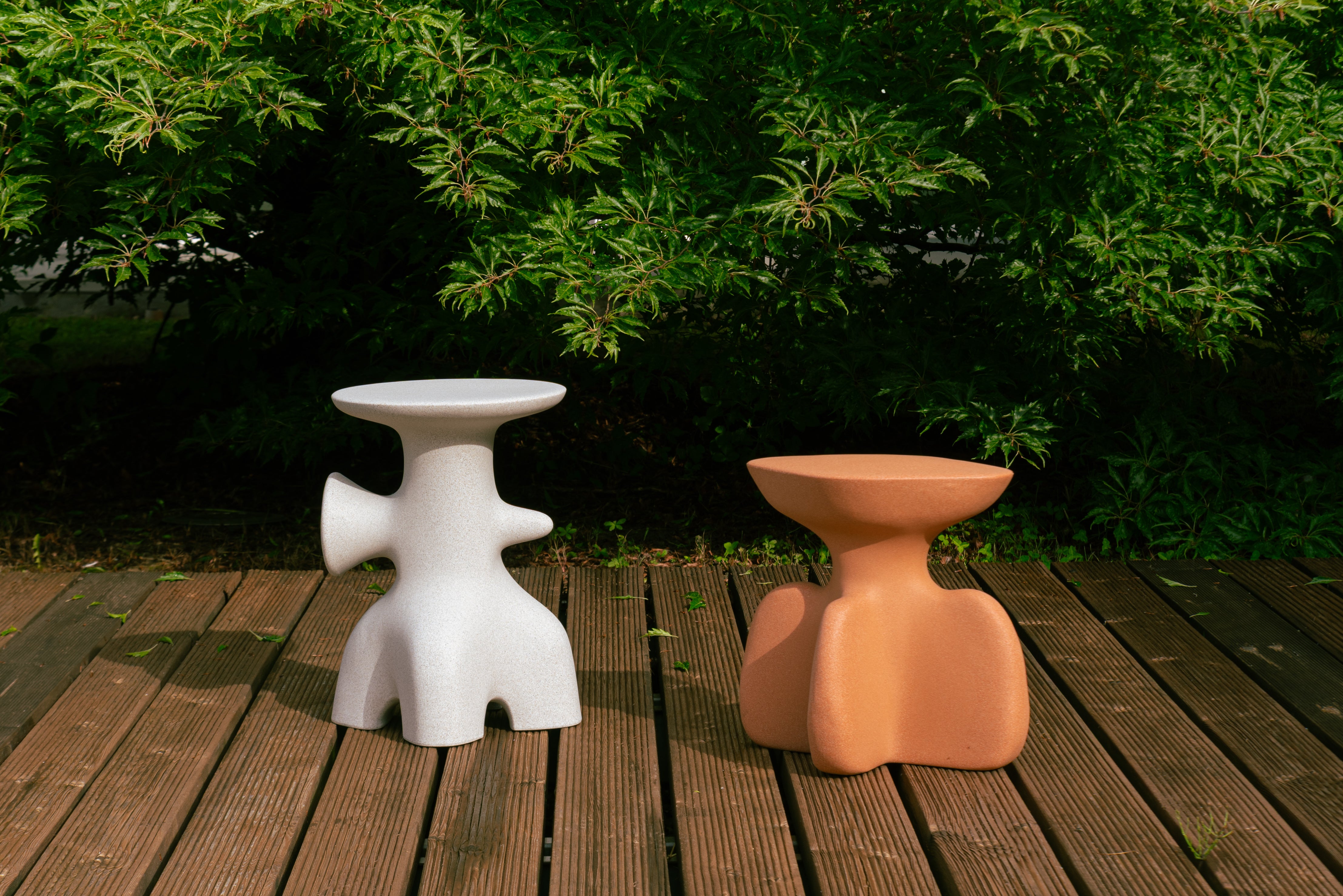 Side table ARCHEO stone gray