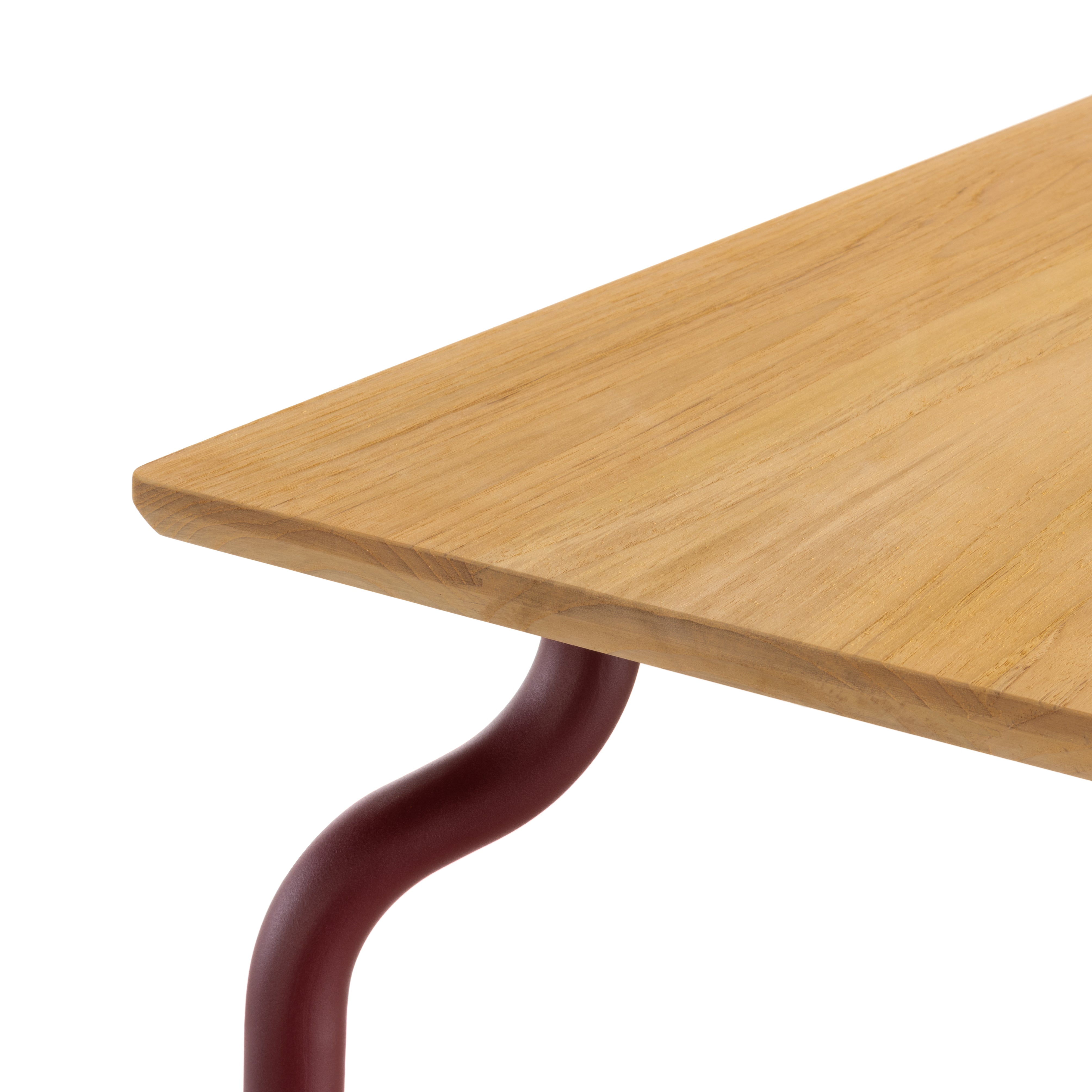 SOUTH garden table made of teak wood with a navy base