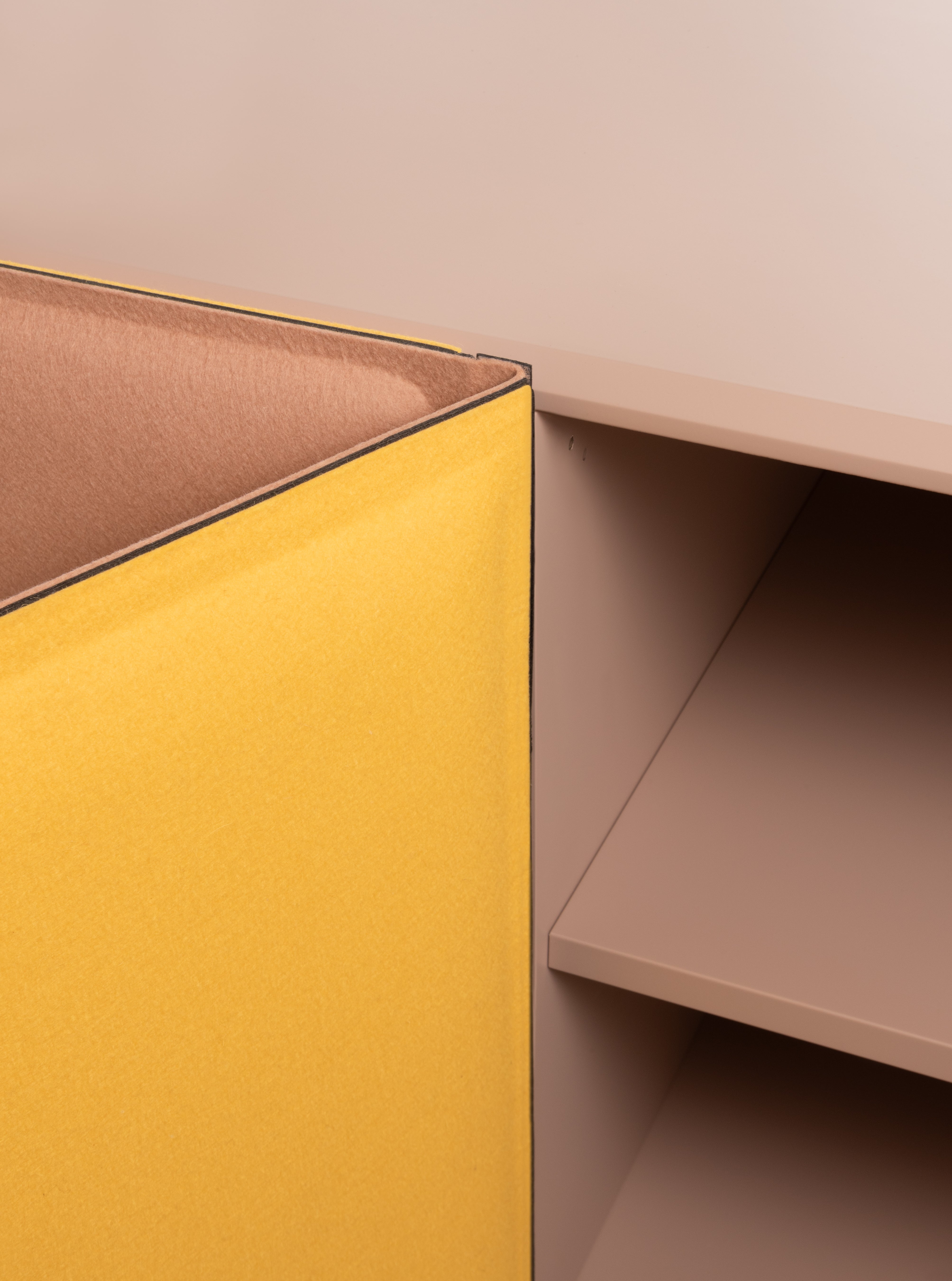 TACITO TV cabinet beige felt