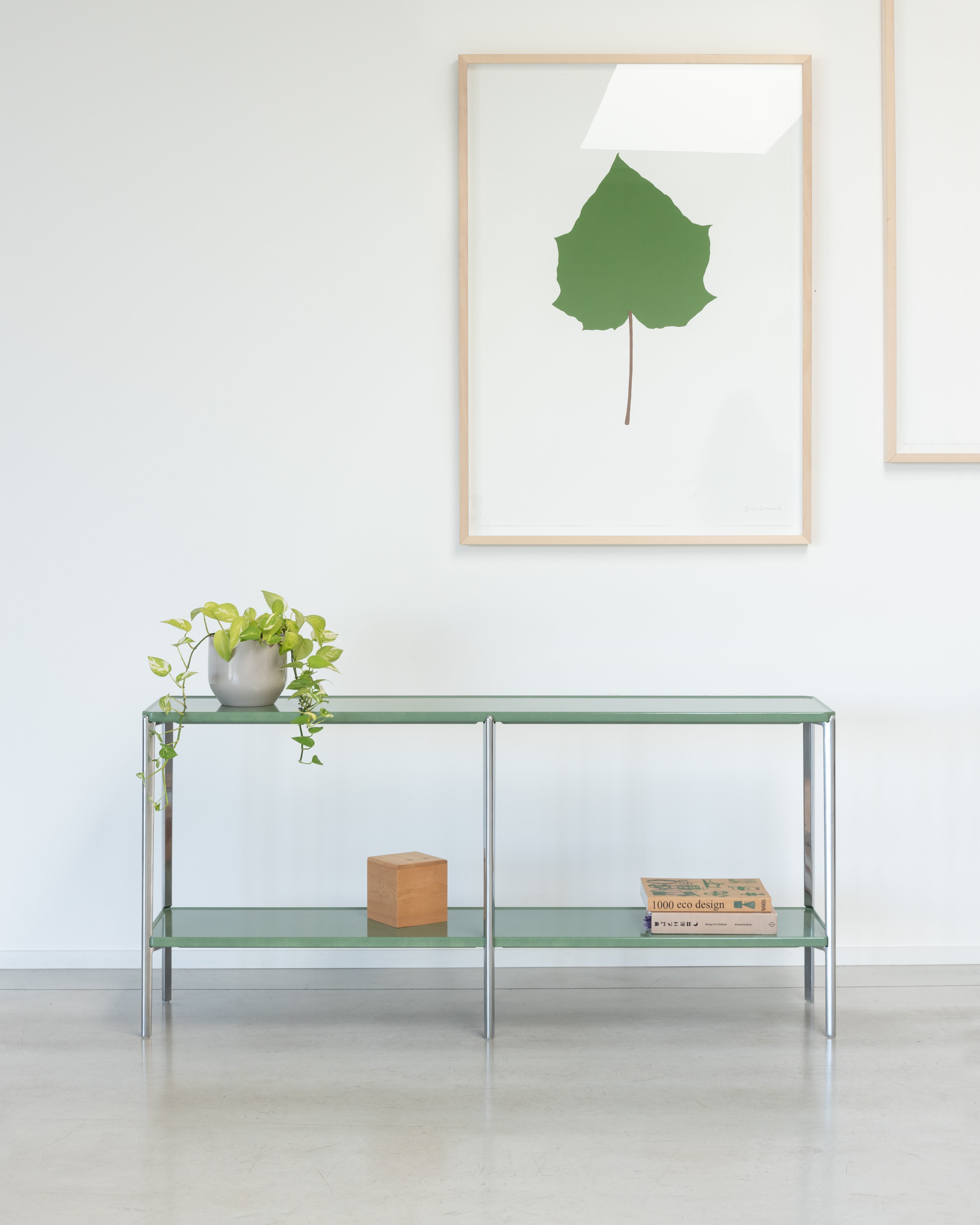 Double shelf TAMBOUR blue concrete