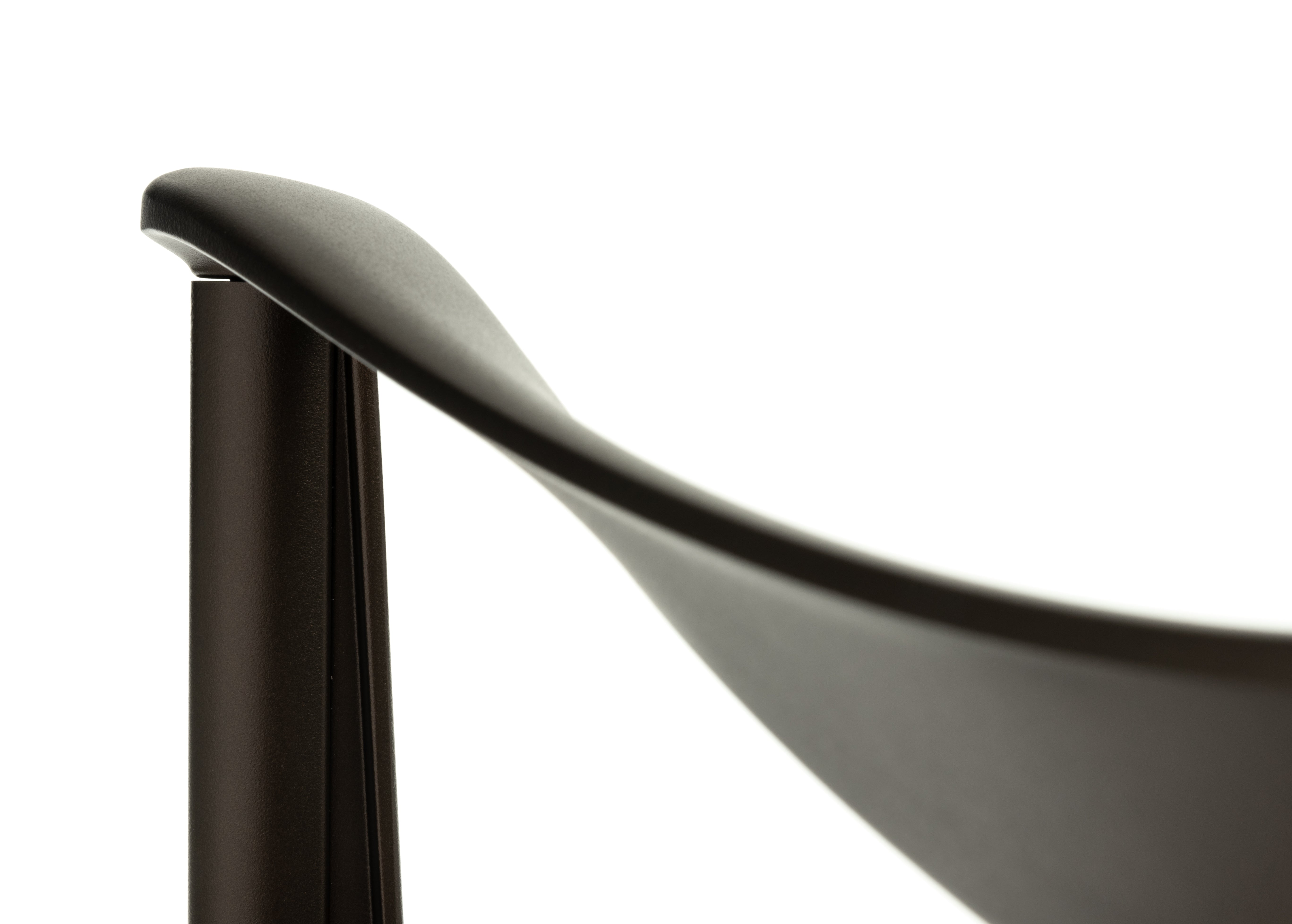 VENICE chair green leather with dark brown base