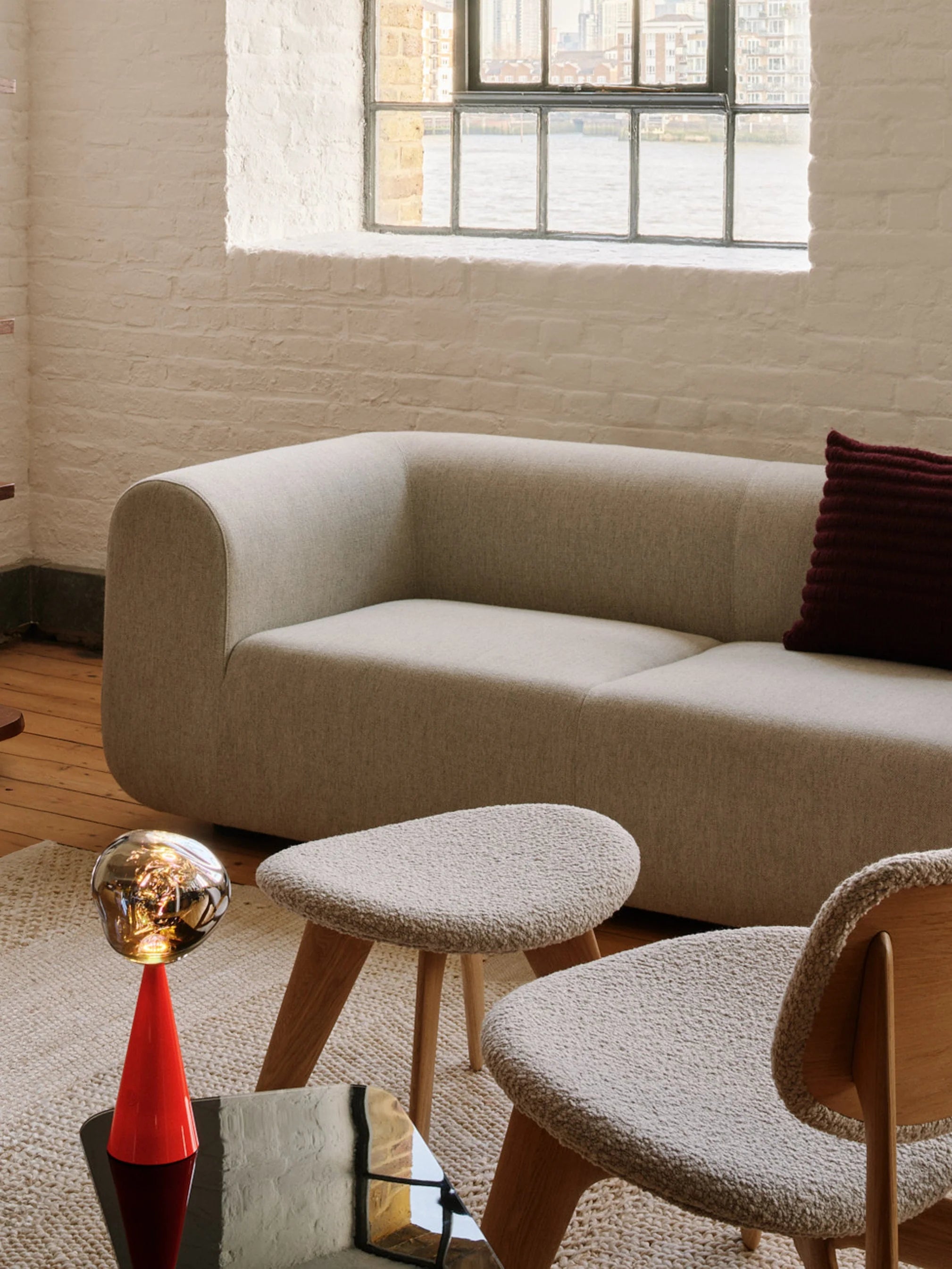 Tragbare Lampe MELT orange